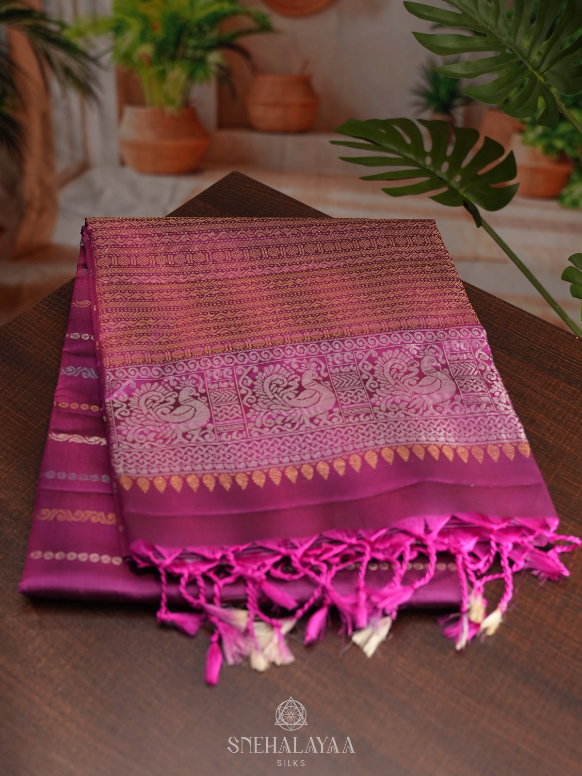 Pink Soft Silk Saree