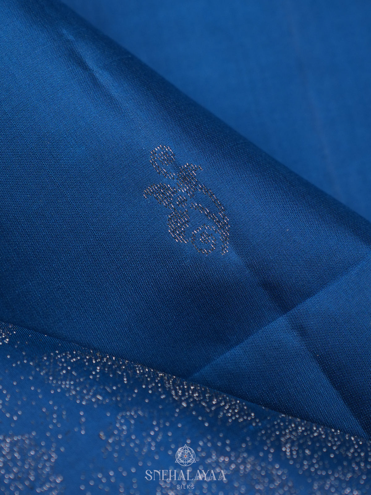 Peacock Blue Soft Silk Saree