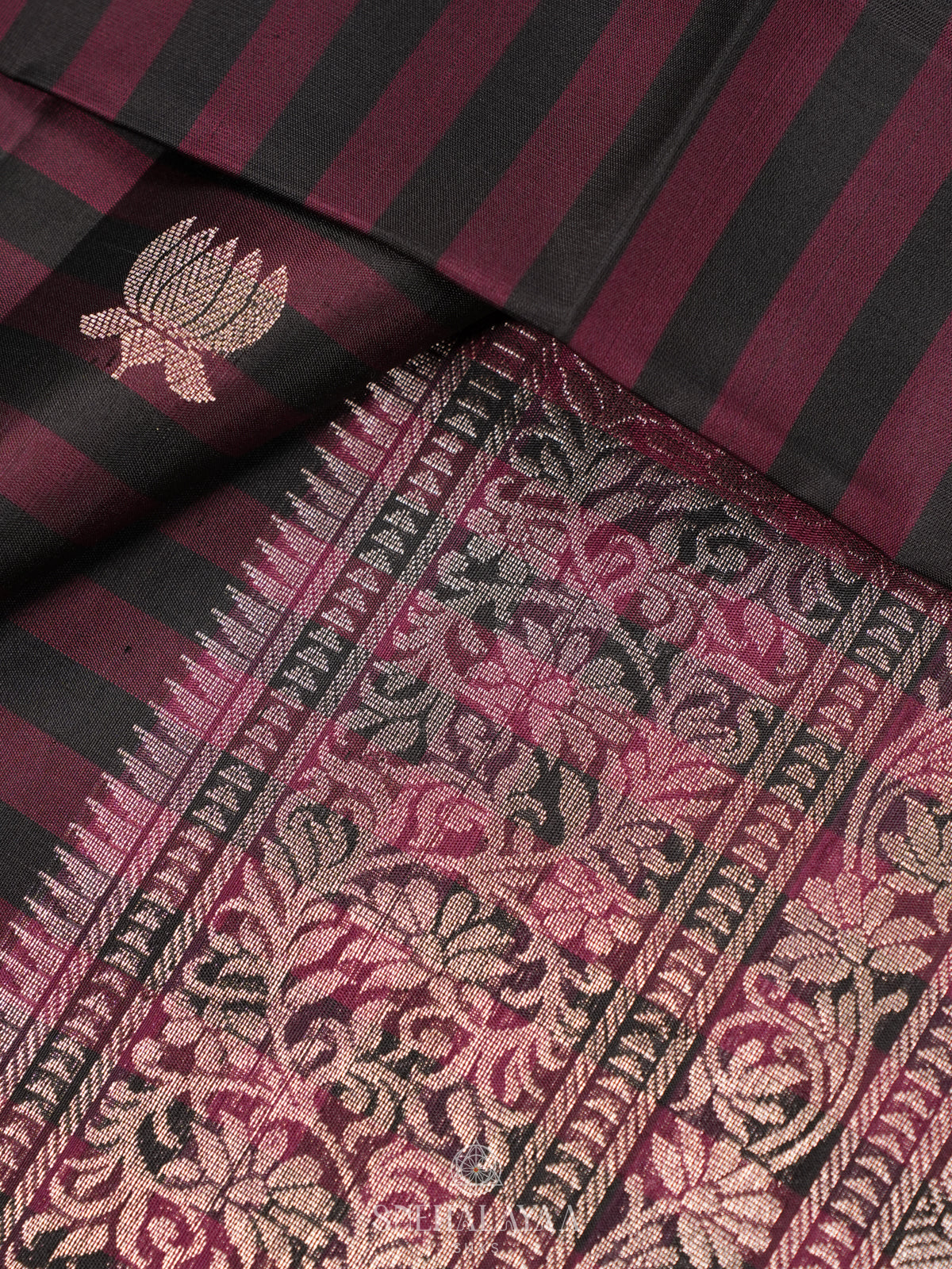 Burgundy Soft Silk Saree