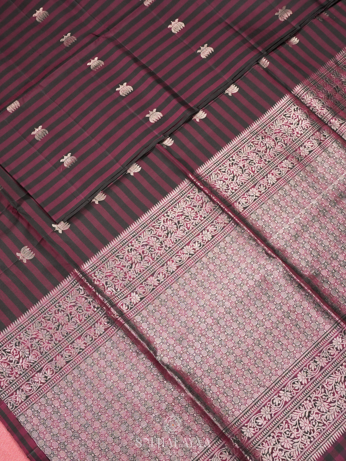 Burgundy Soft Silk Saree