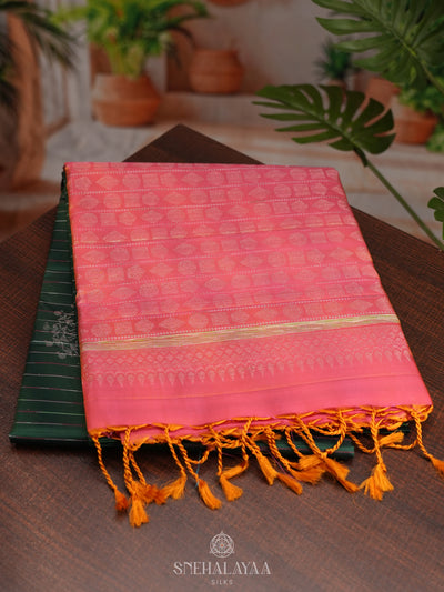Forest Green Soft Silk Saree