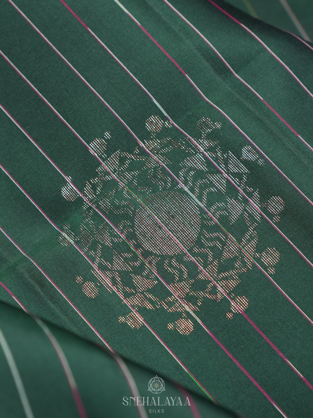 Forest Green Soft Silk Saree