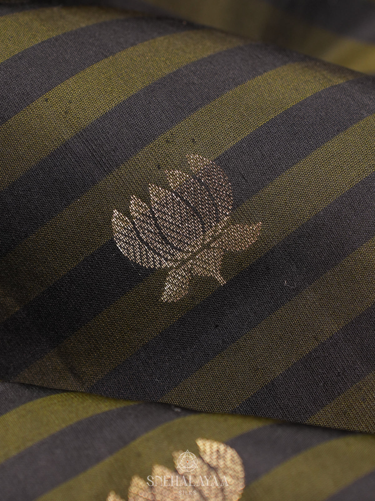 Olive Green Soft Silk Saree