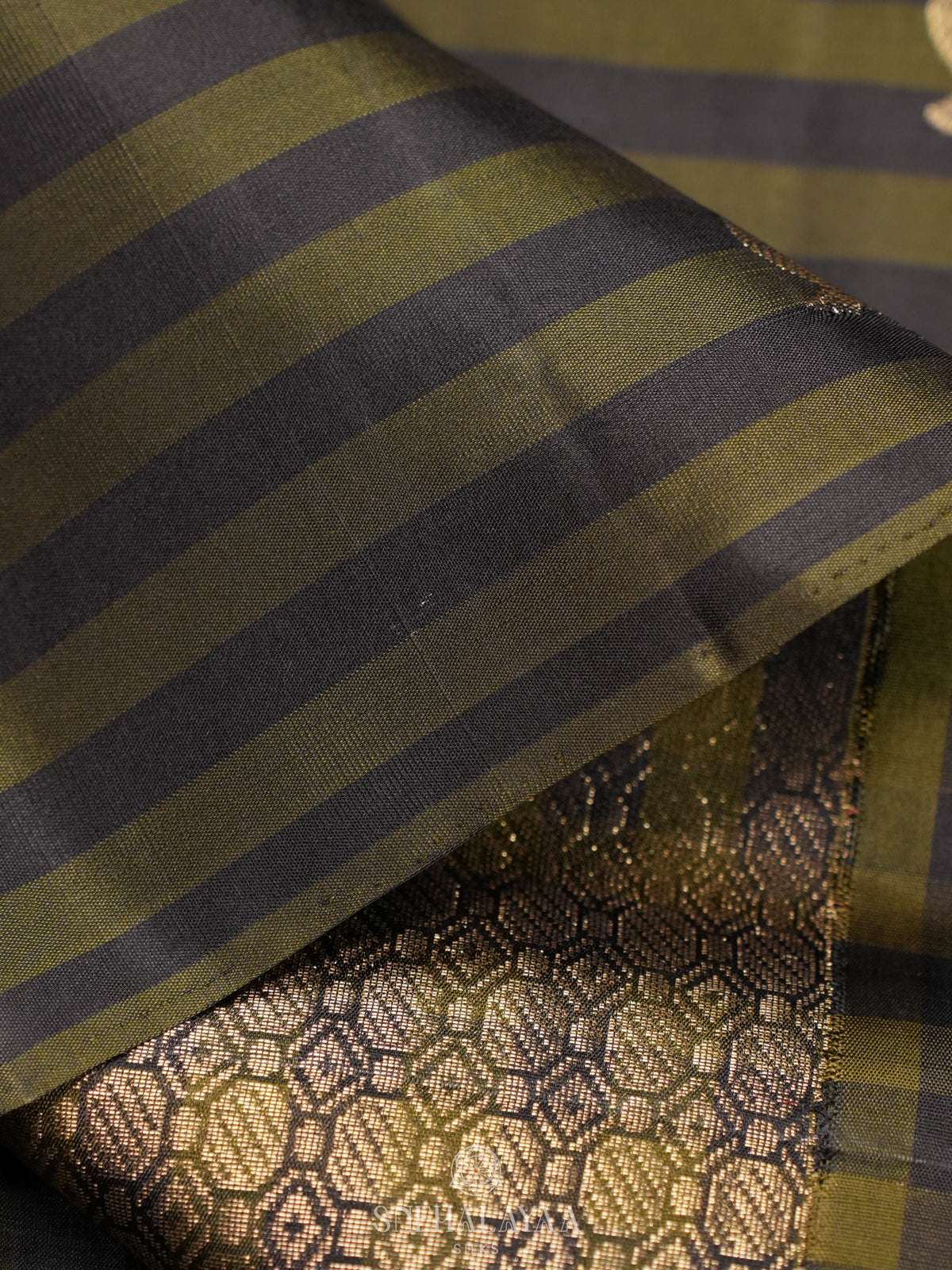 Olive Green Soft Silk Saree