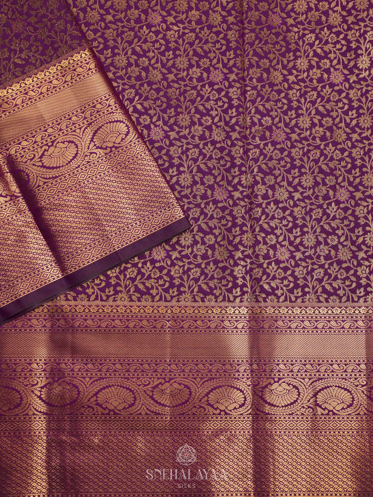 Purple Art Silk Saree