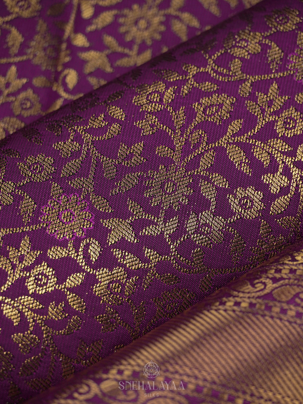 Purple Art Silk Saree