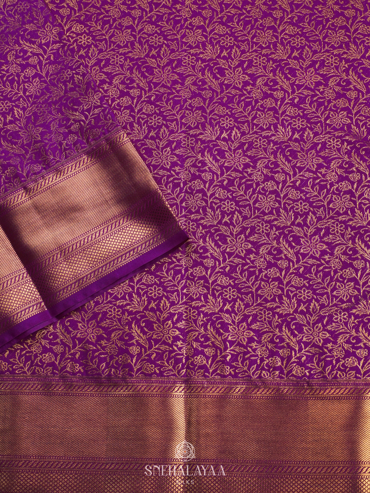 Purple Art Silk Saree