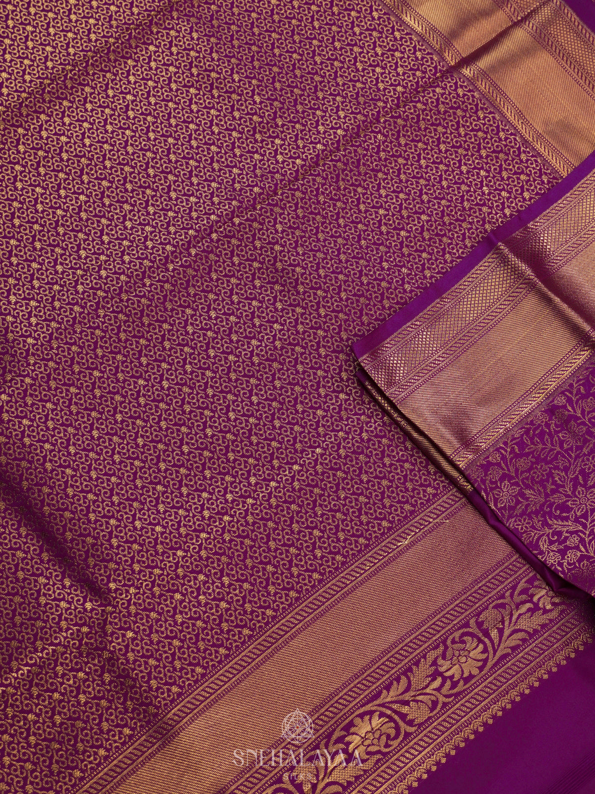 Purple Art Silk Saree