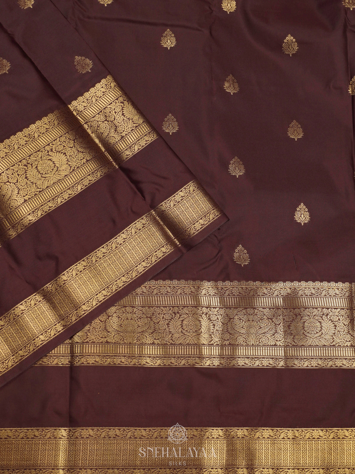 Coffee Brown Art Silk Saree