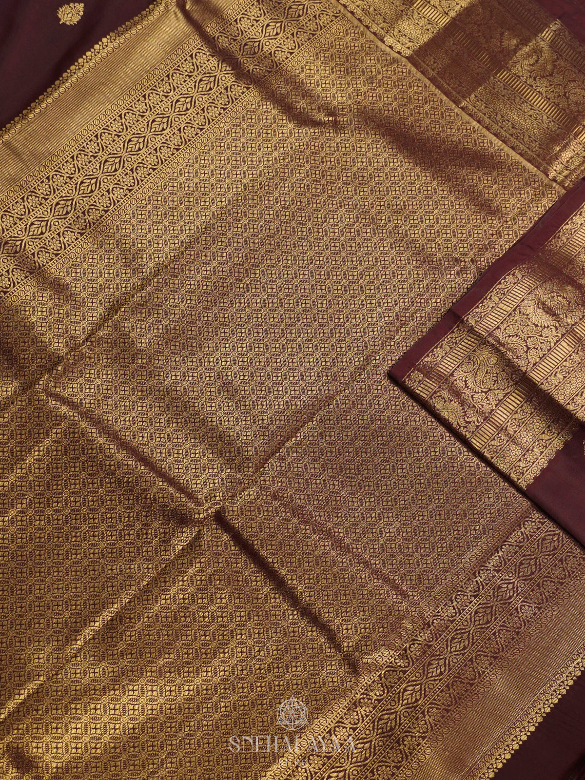 Coffee Brown Art Silk Saree