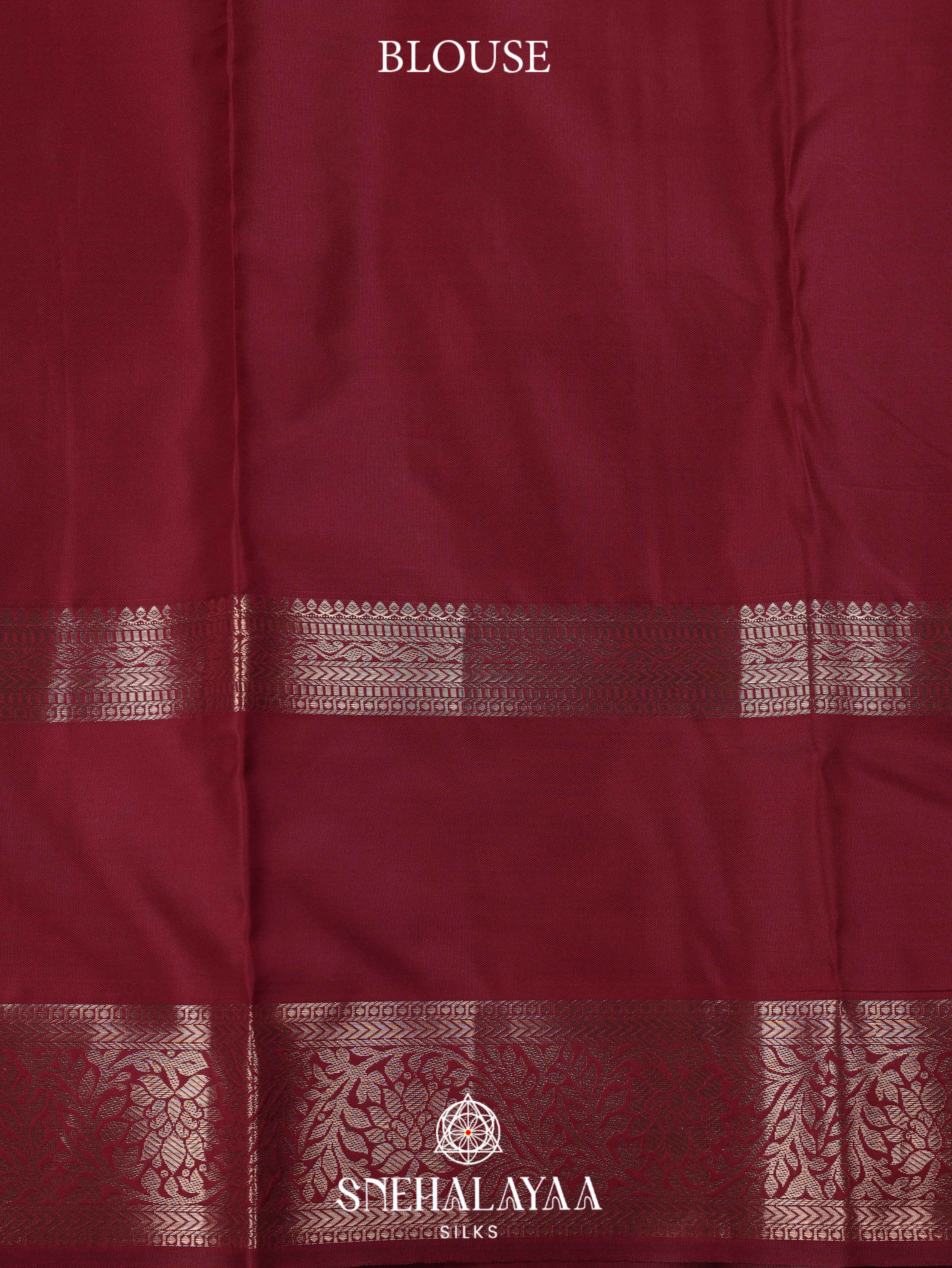 Maroon Art Silk Saree