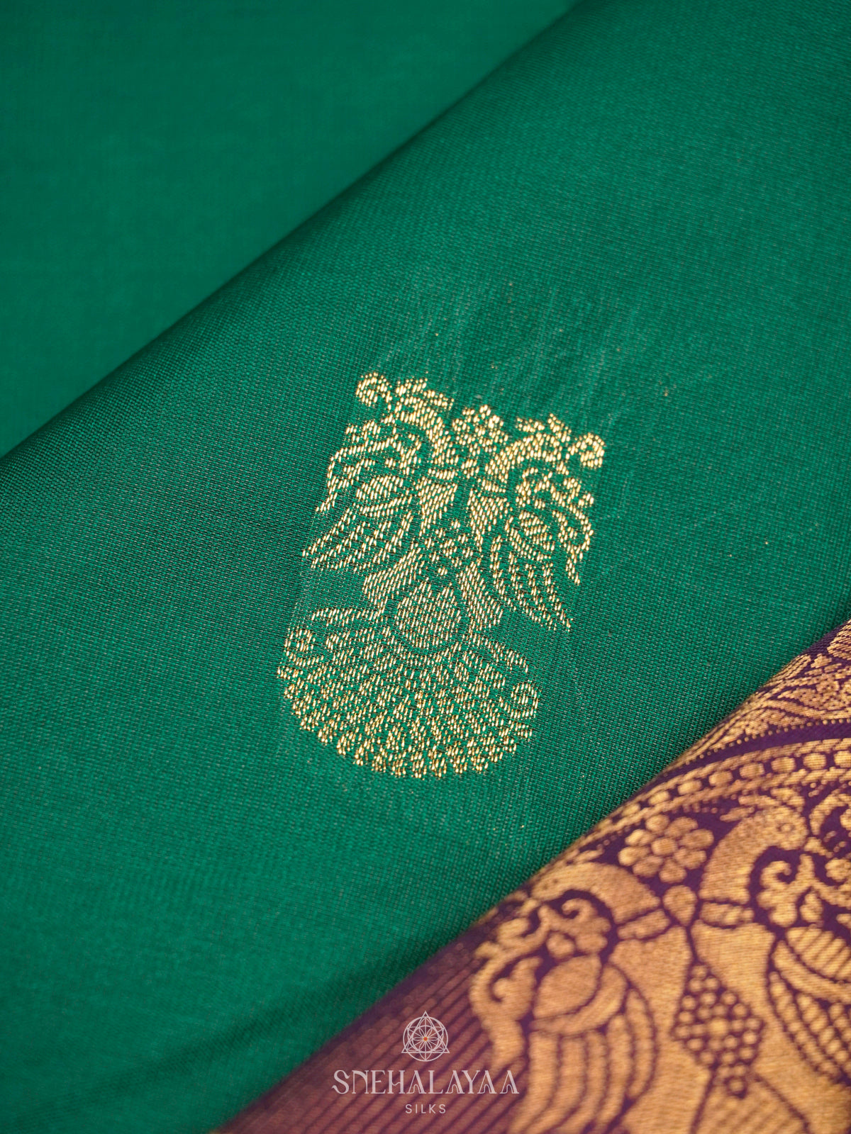 Teal Green Art Silk Saree