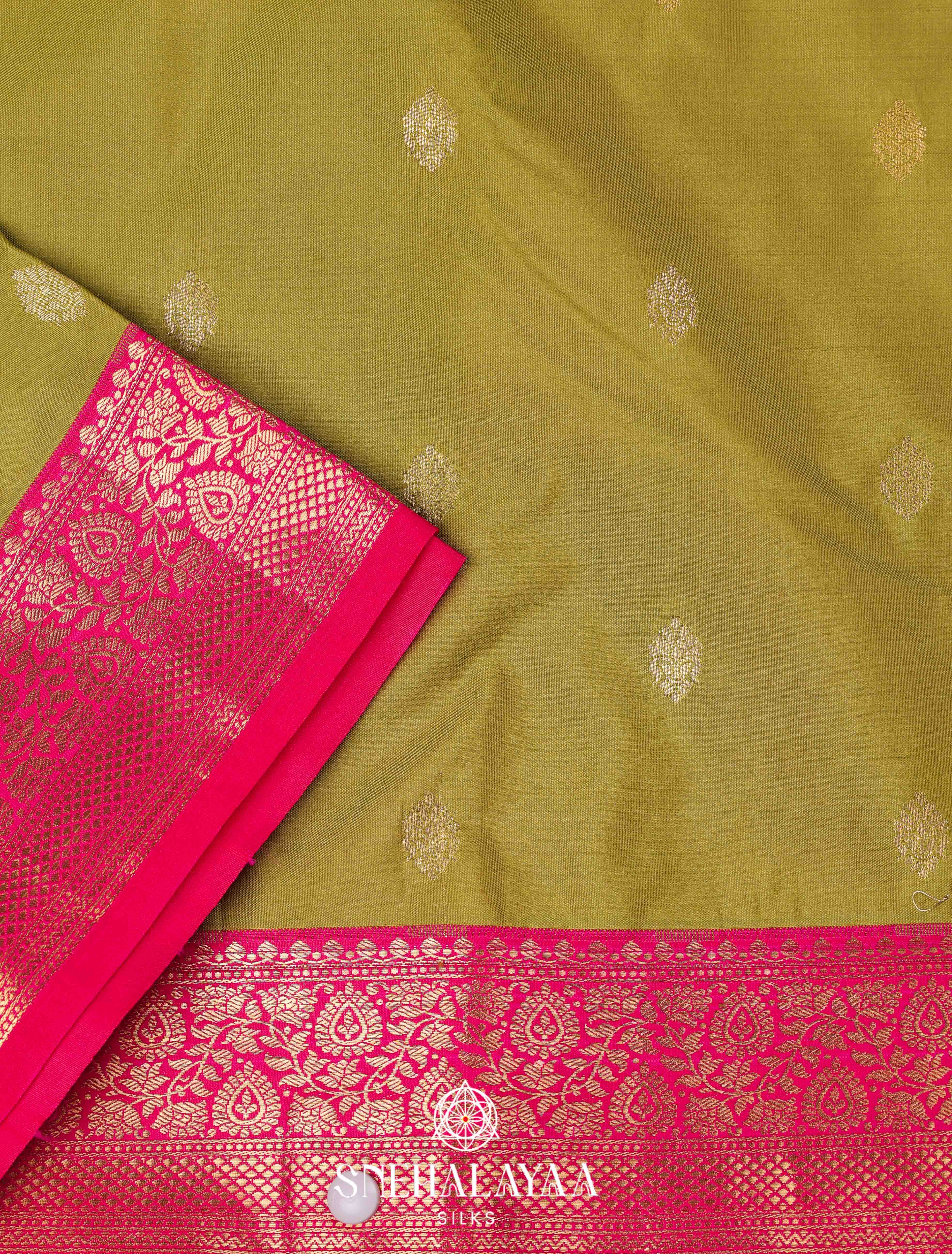 Mehandi Green Art Silk Saree