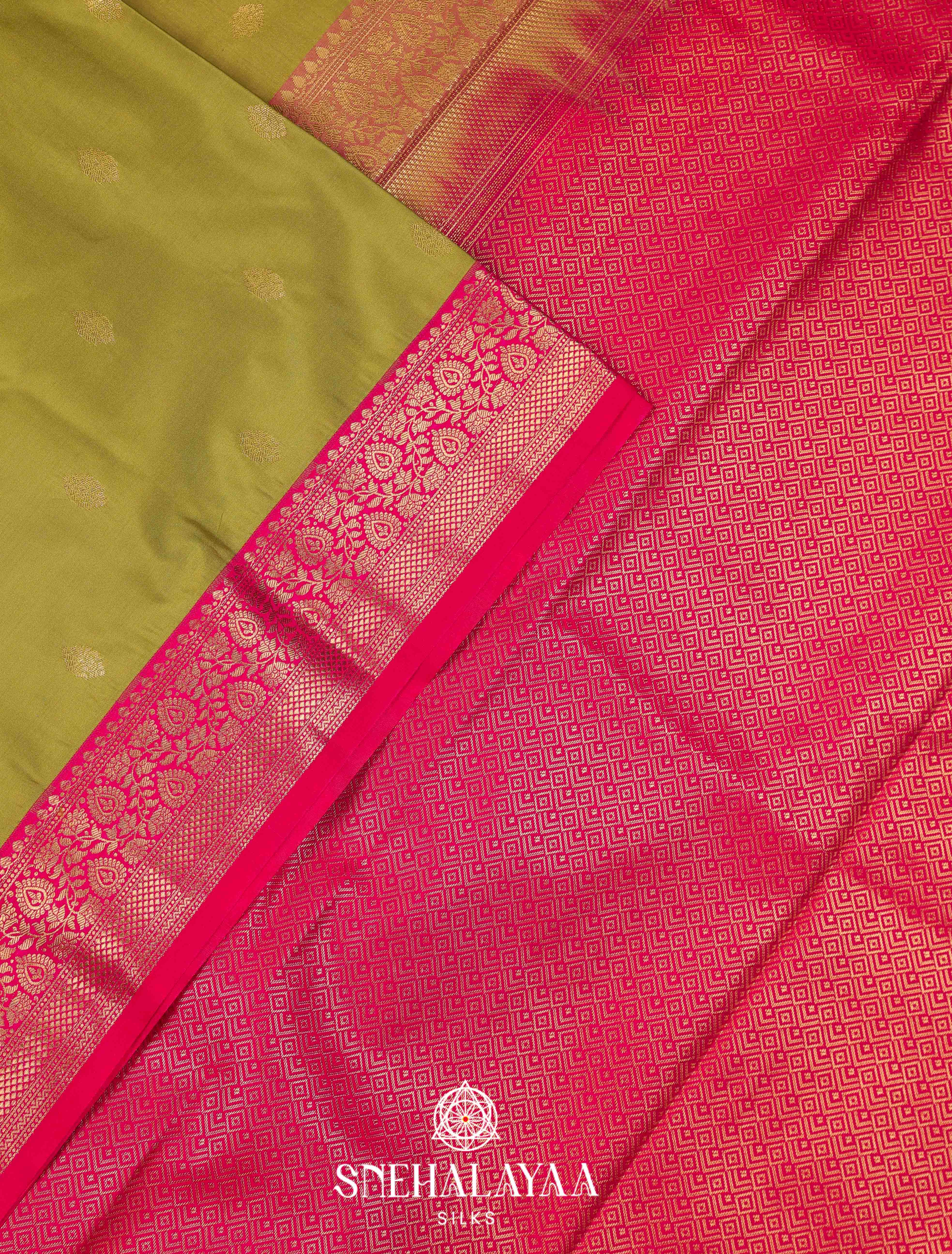 Mehandi Green Art Silk Saree