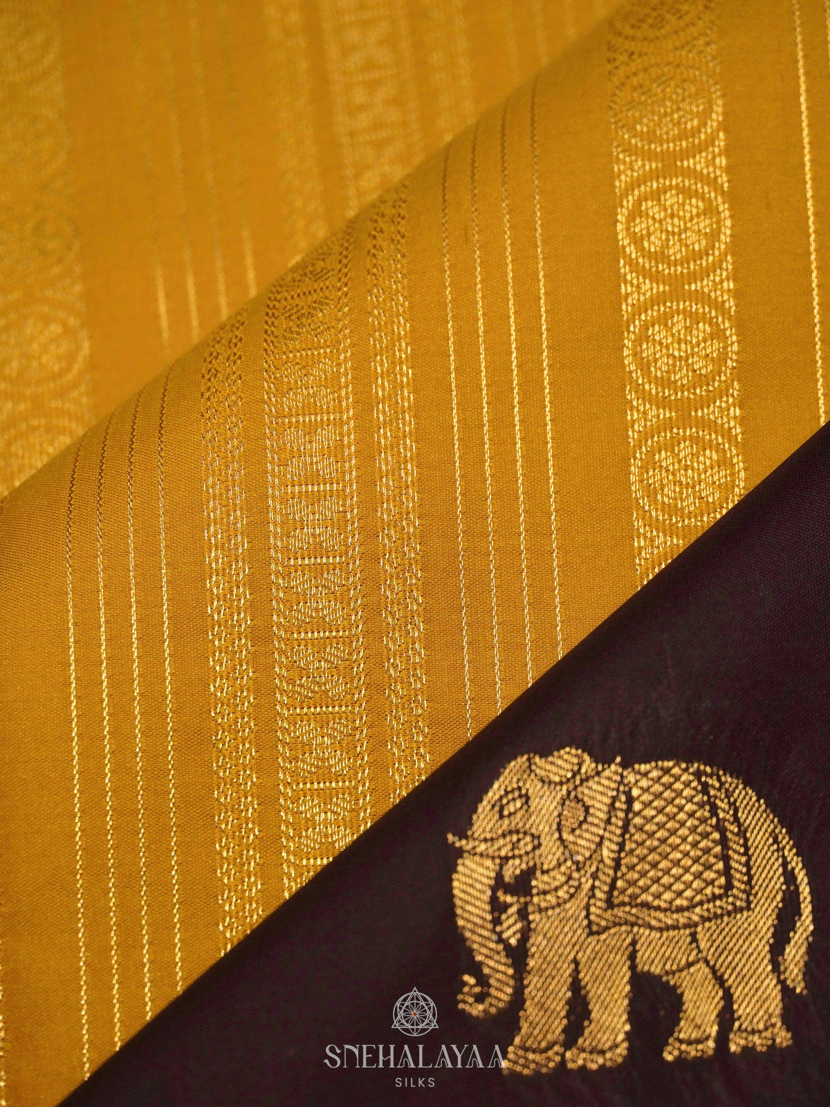 Mango Yellow Art Silk Saree