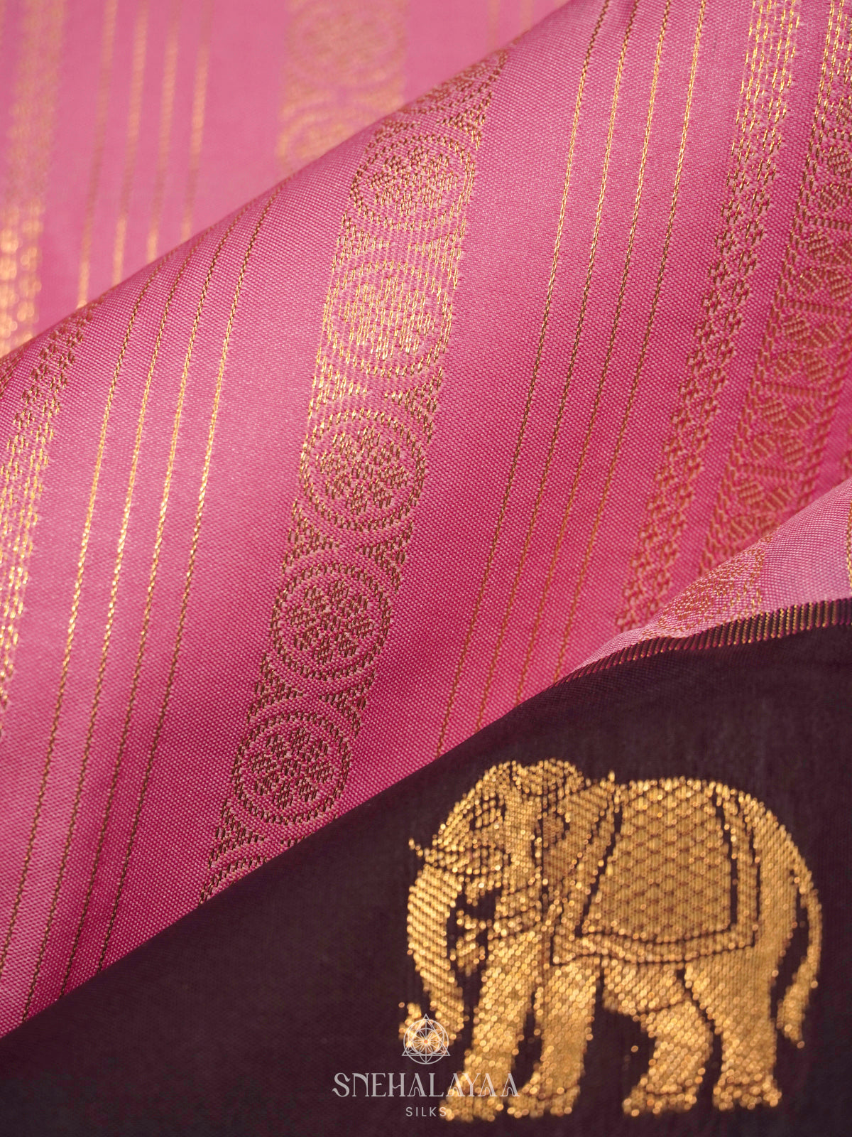 Pink Art Silk Saree