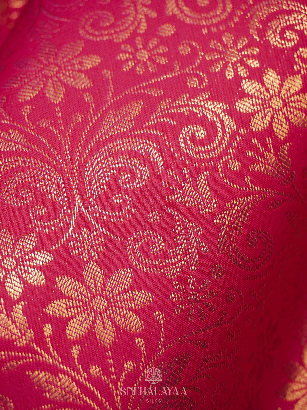 Ruby Red Art Silk Saree