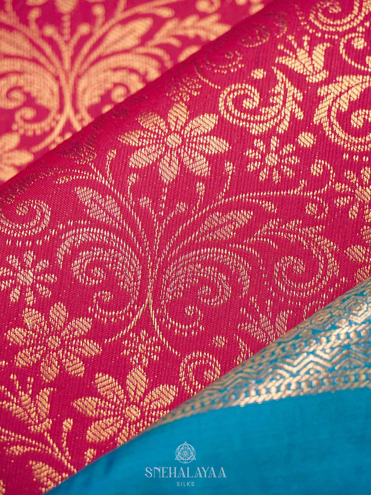 Ruby Red Art Silk Saree