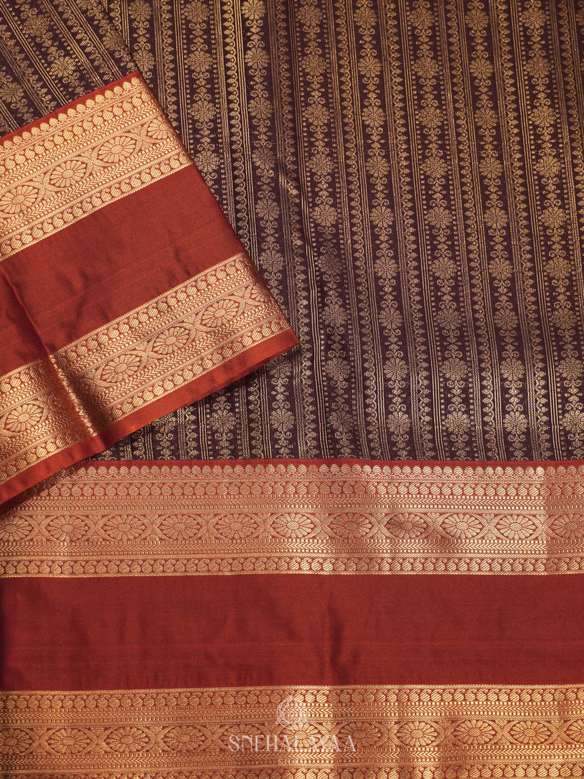 Coffee Brown Art Silk Saree