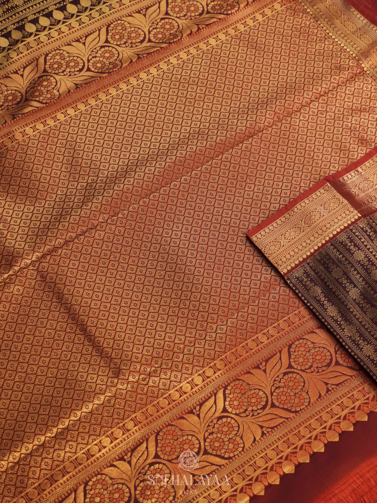Coffee Brown Art Silk Saree