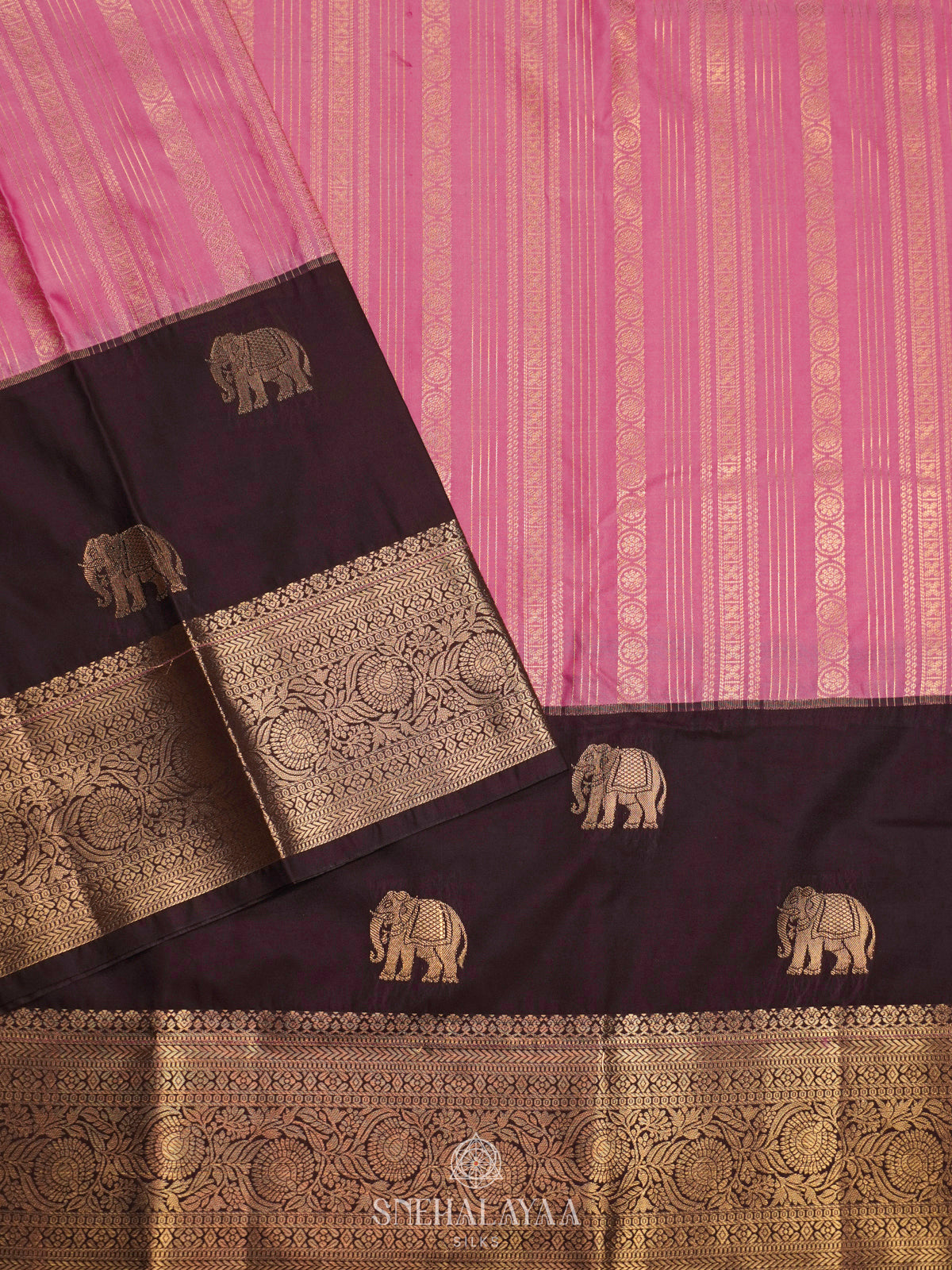 Pink Art Silk Saree
