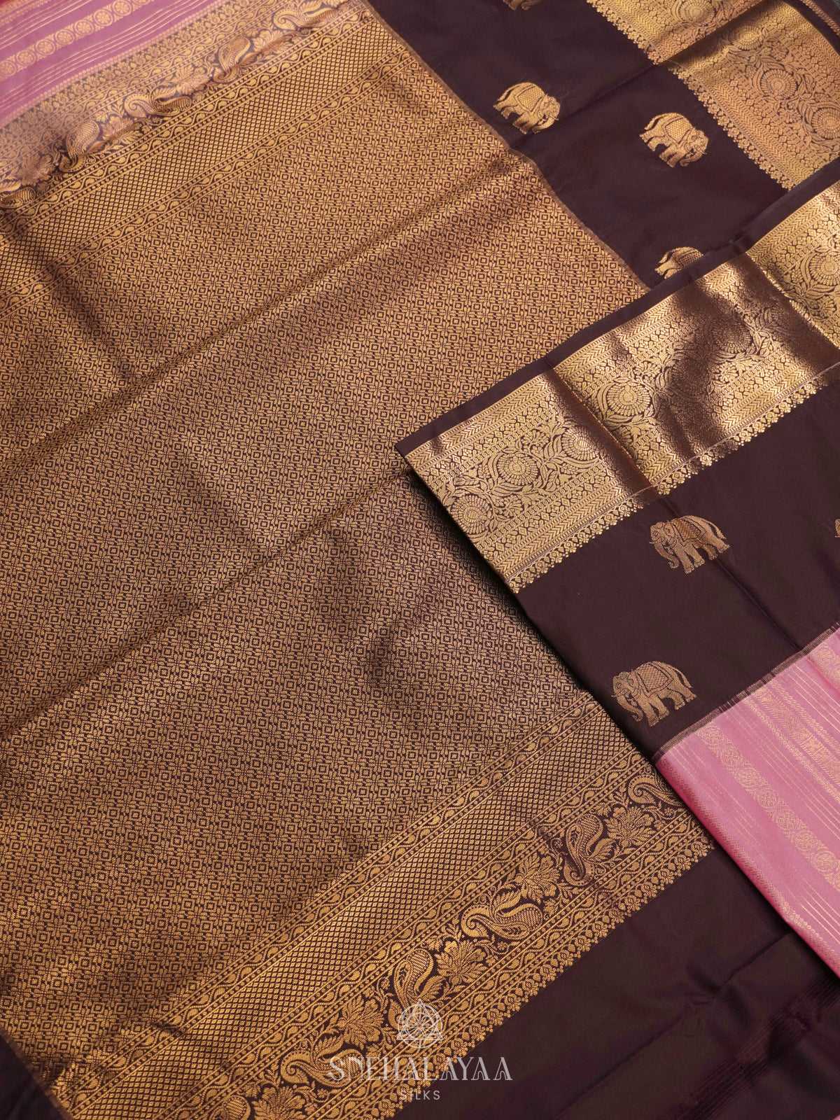 Pink Art Silk Saree