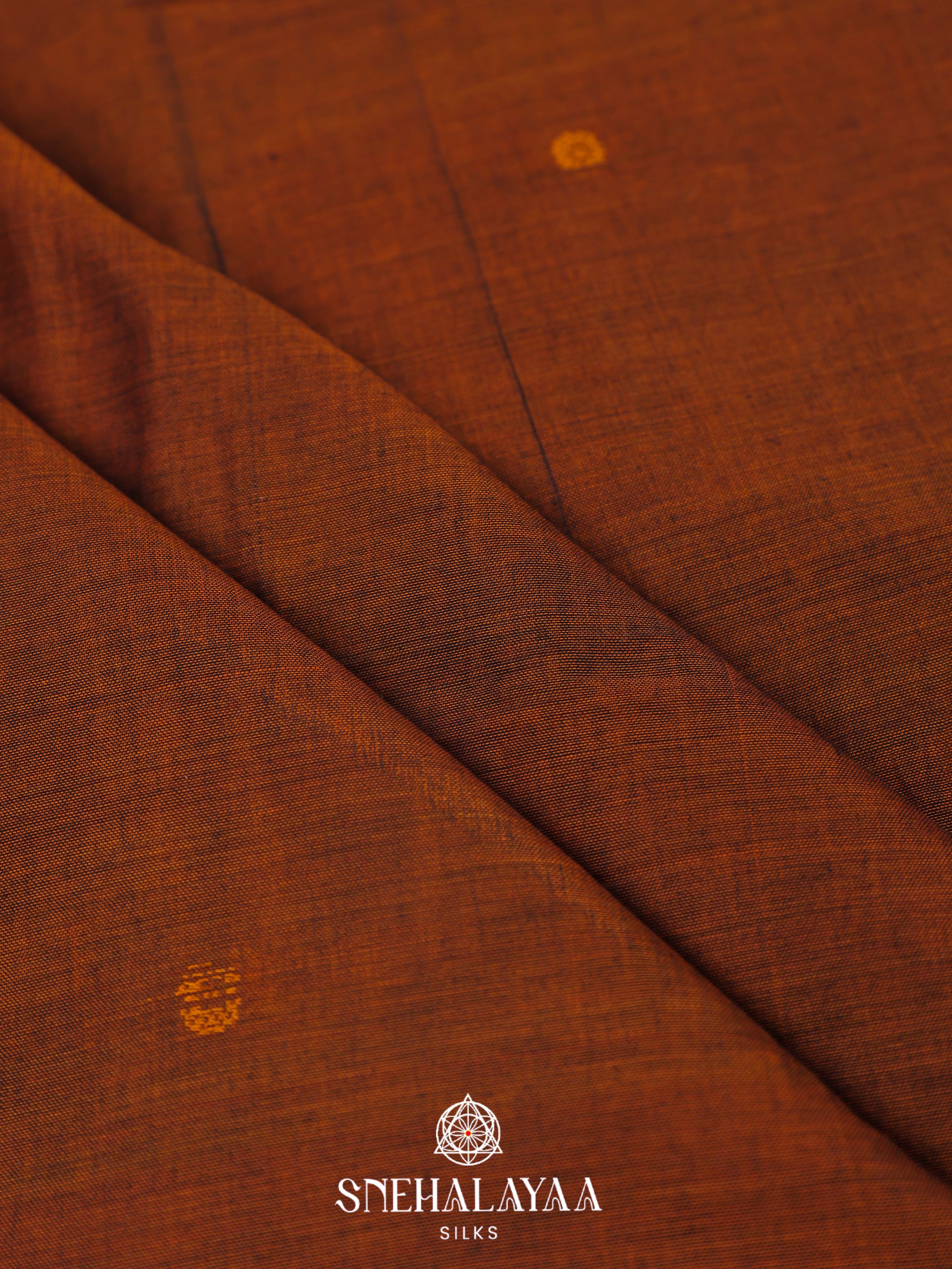 Brown Narayanpet Cotton Saree