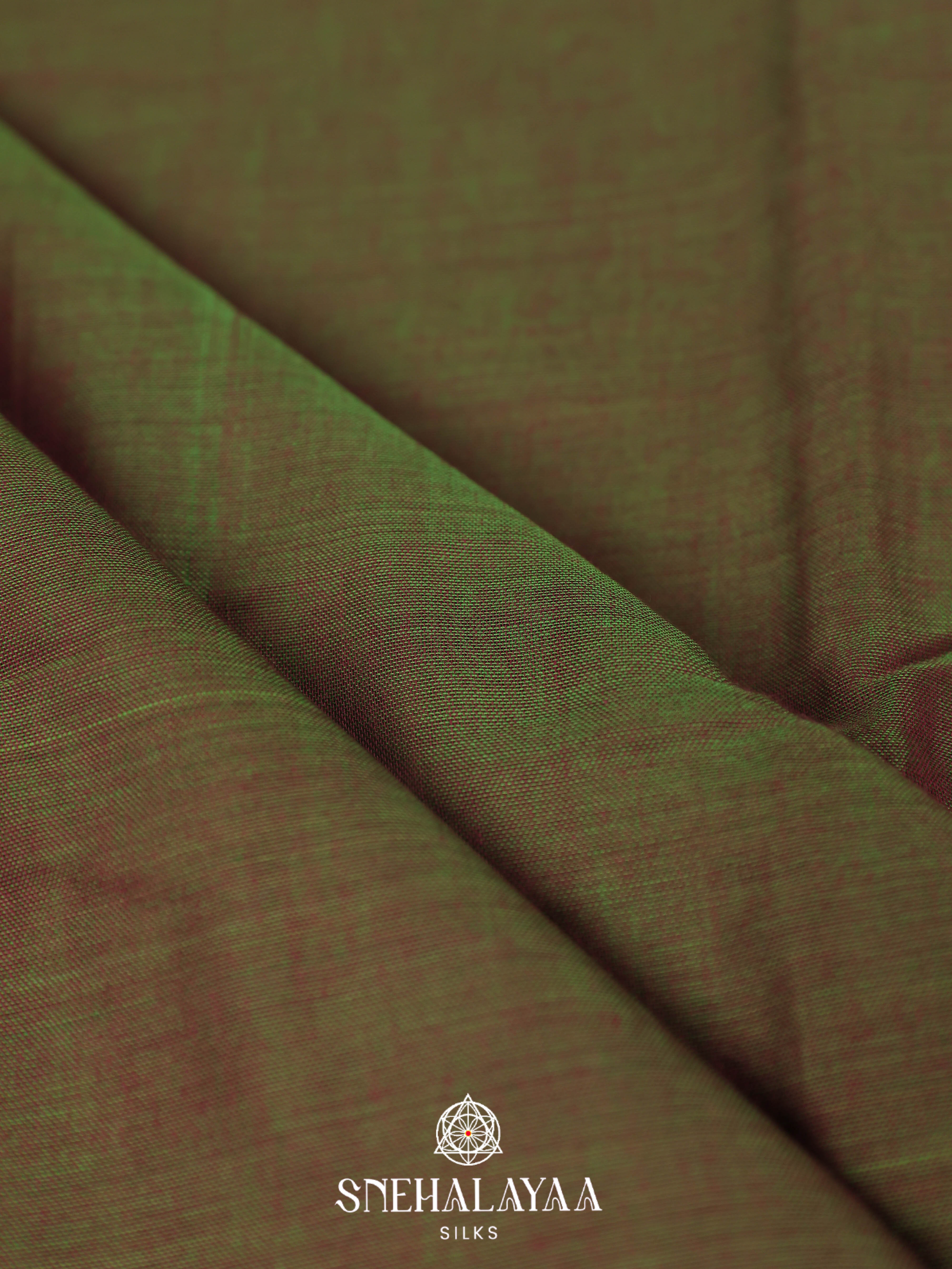 Moss Green Narayanpet Cotton Saree