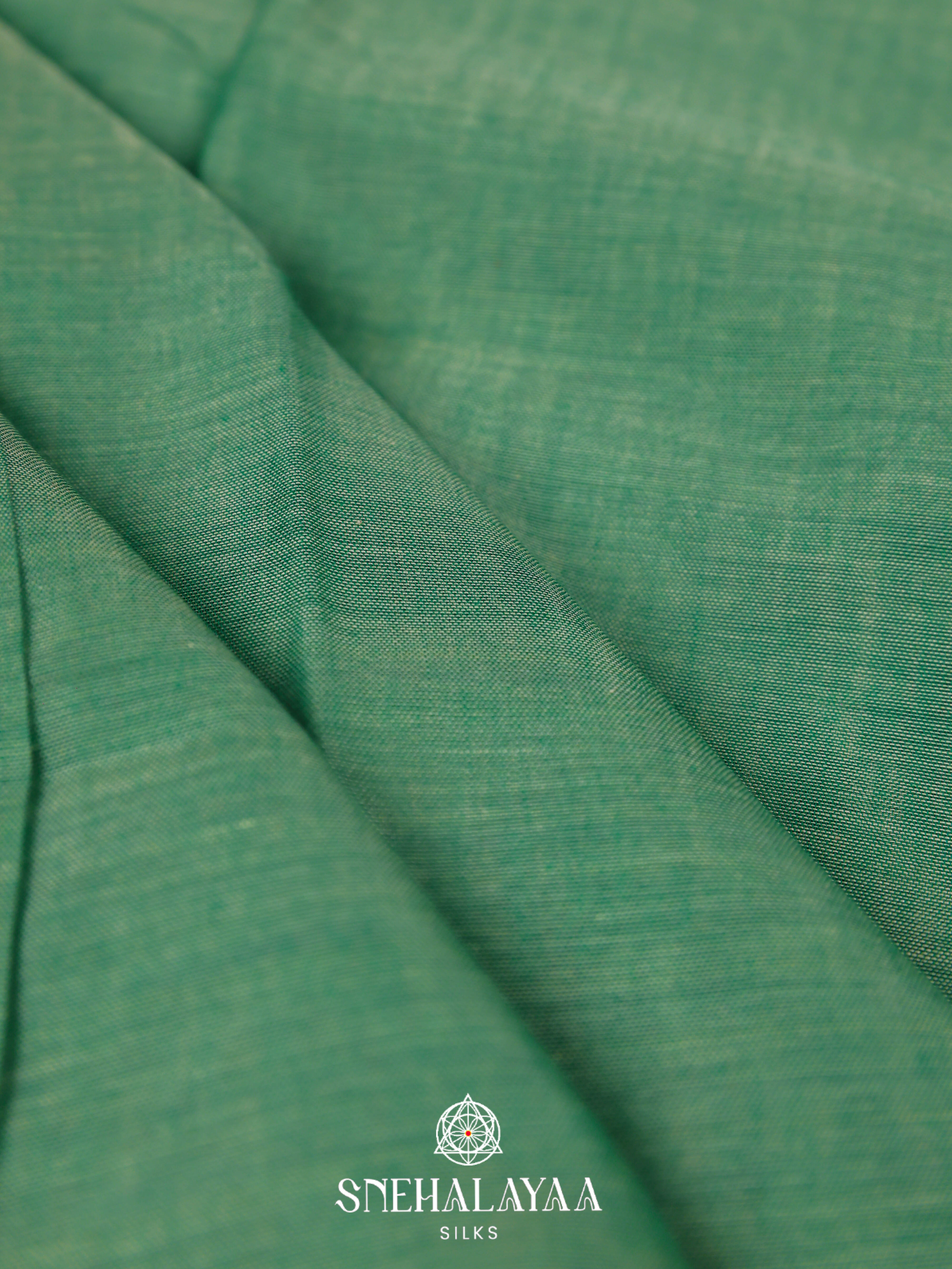 Mint Green Narayanpet Cotton Saree