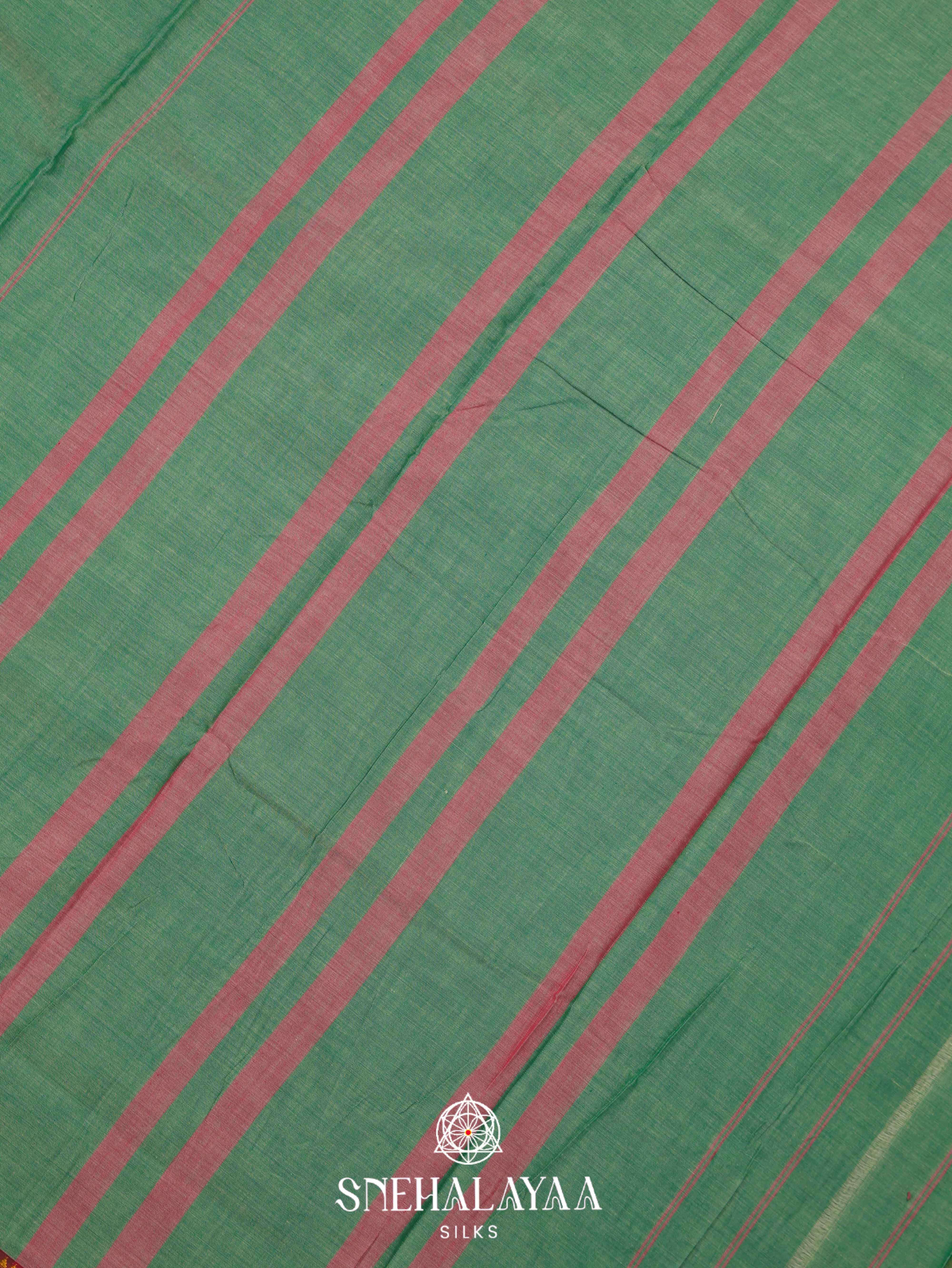 Mint Green Narayanpet Cotton Saree