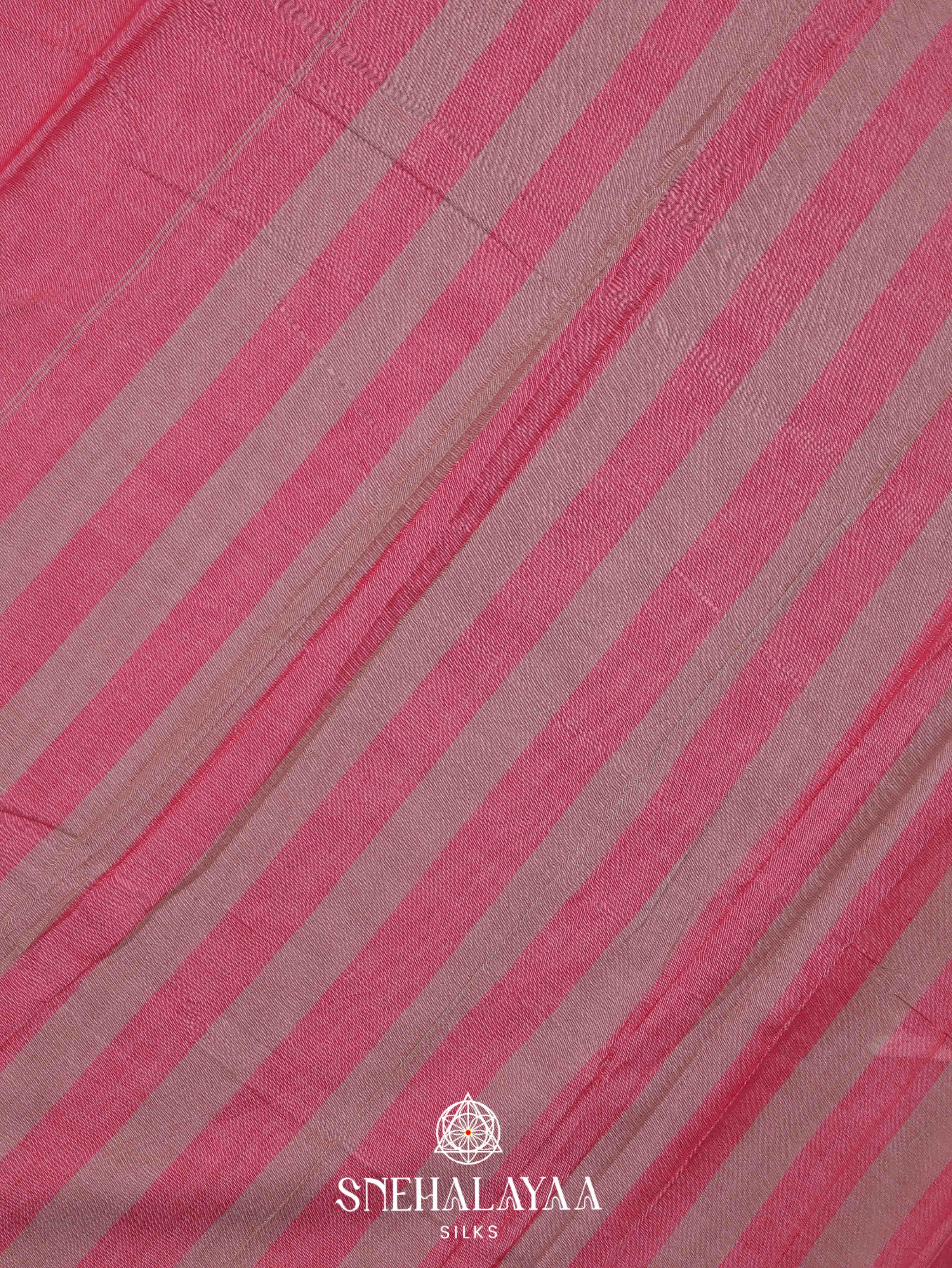 Pink Narayanpet Cotton Saree
