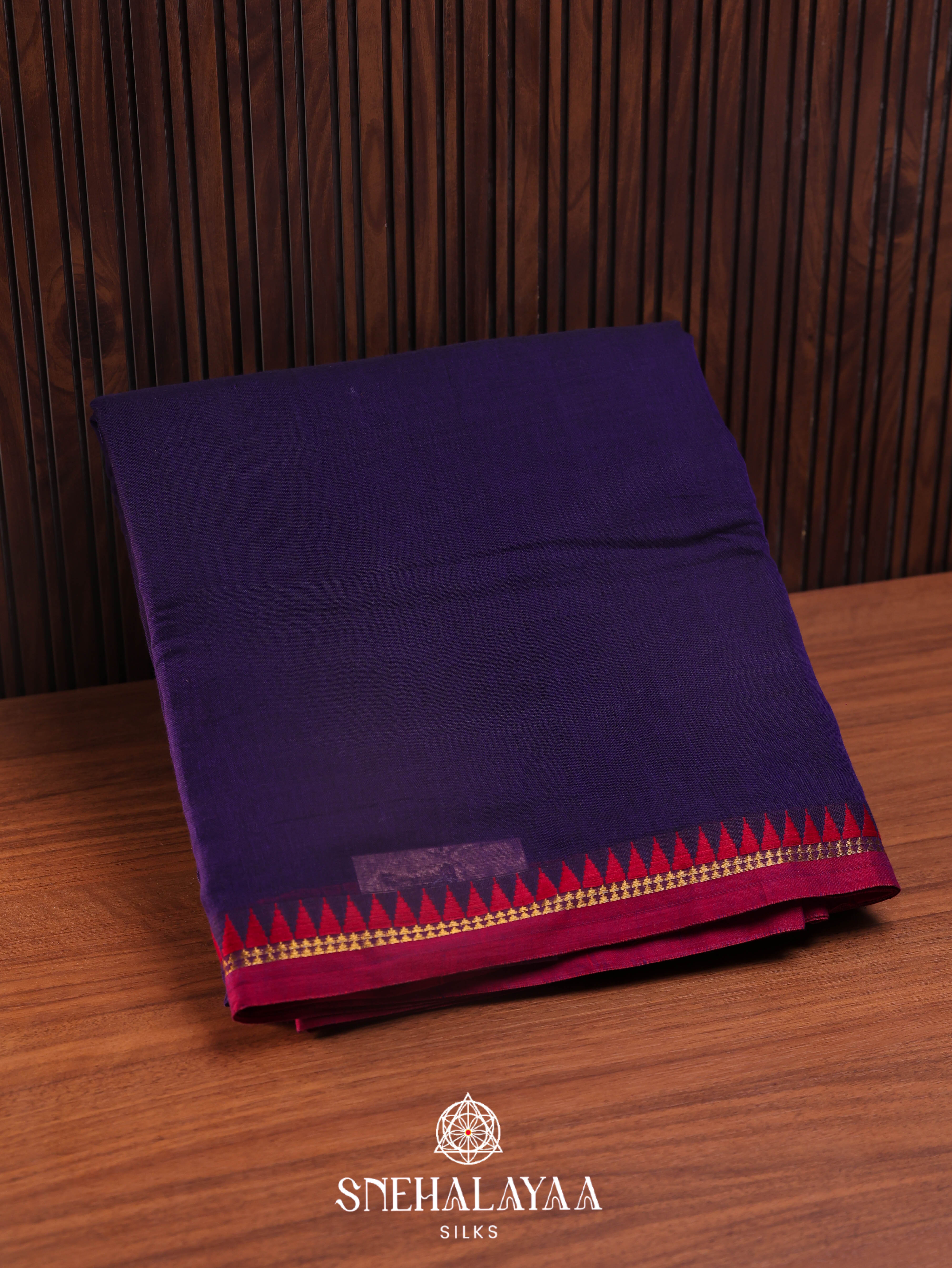Purple Narayanpet Cotton Saree