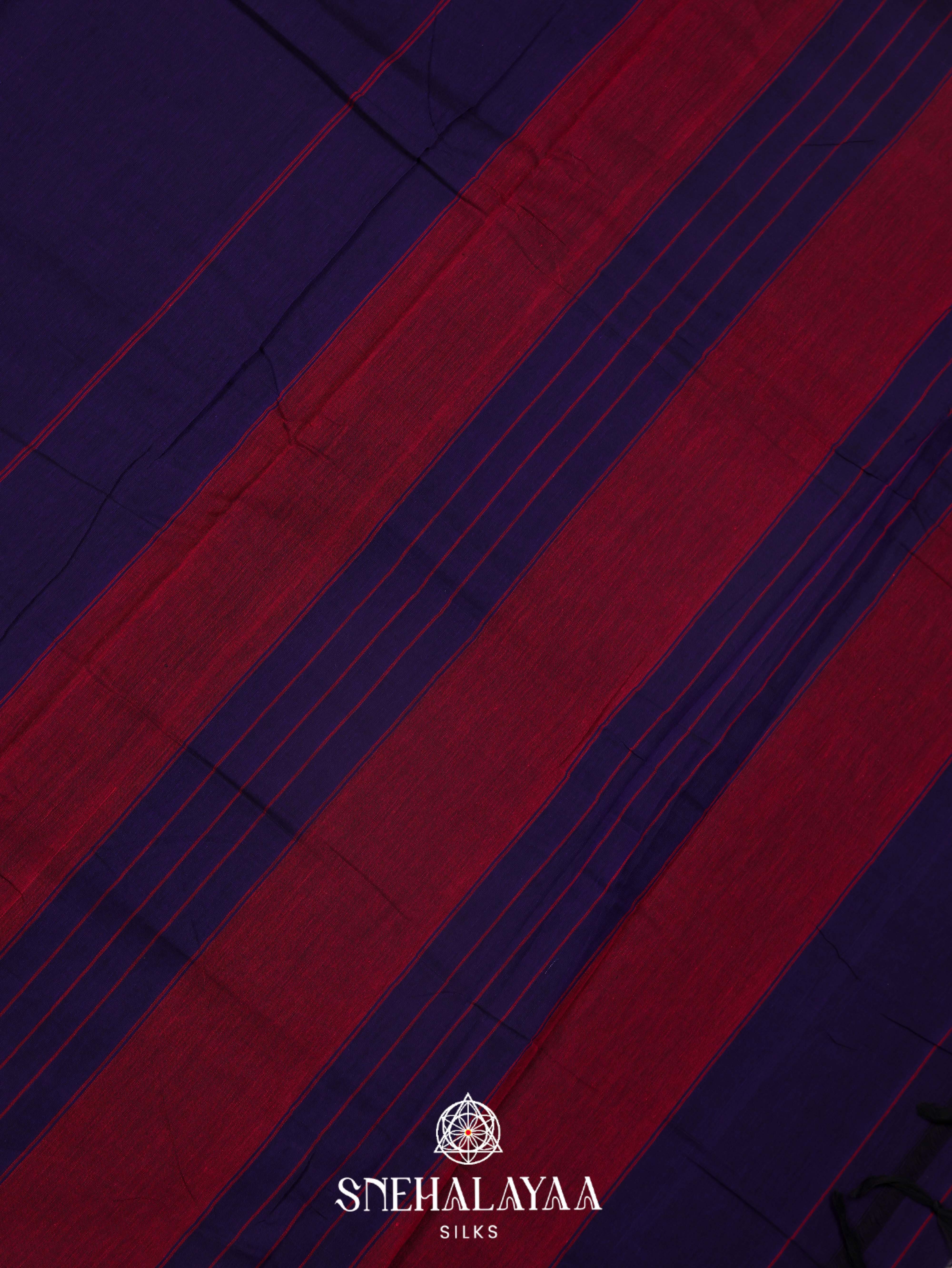 Purple Narayanpet Cotton Saree