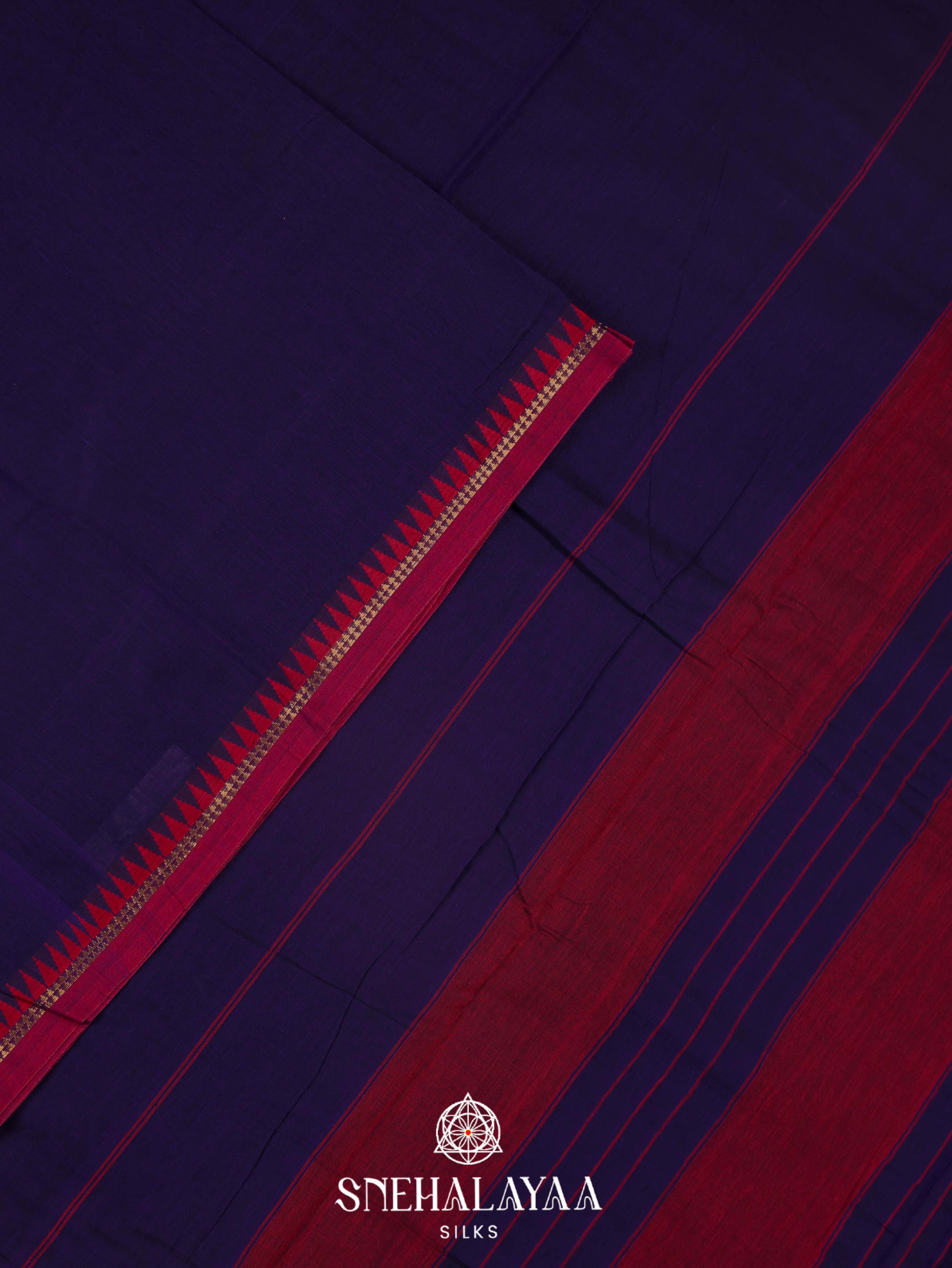Purple Narayanpet Cotton Saree