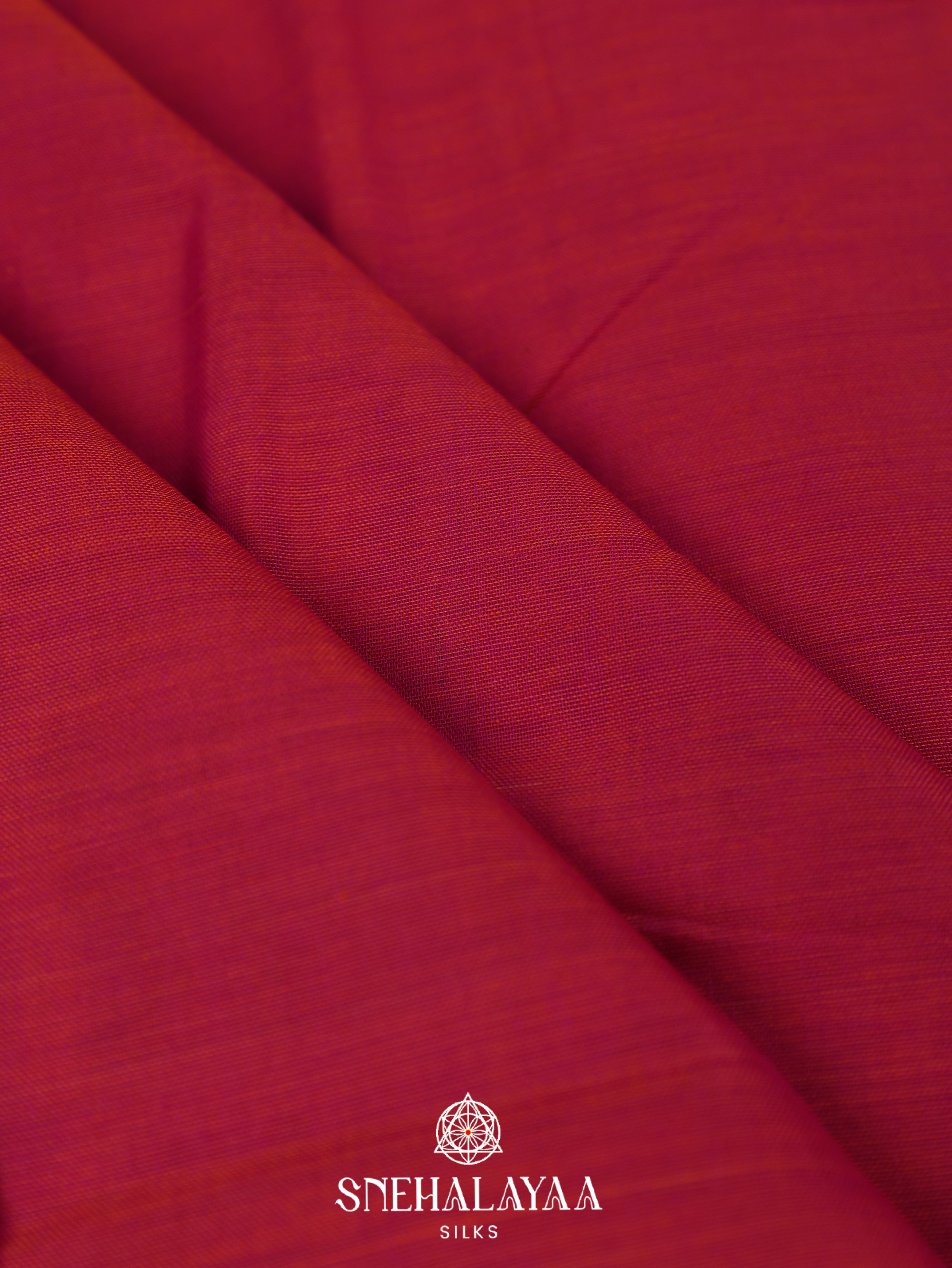 Red Narayanpet Cotton Saree