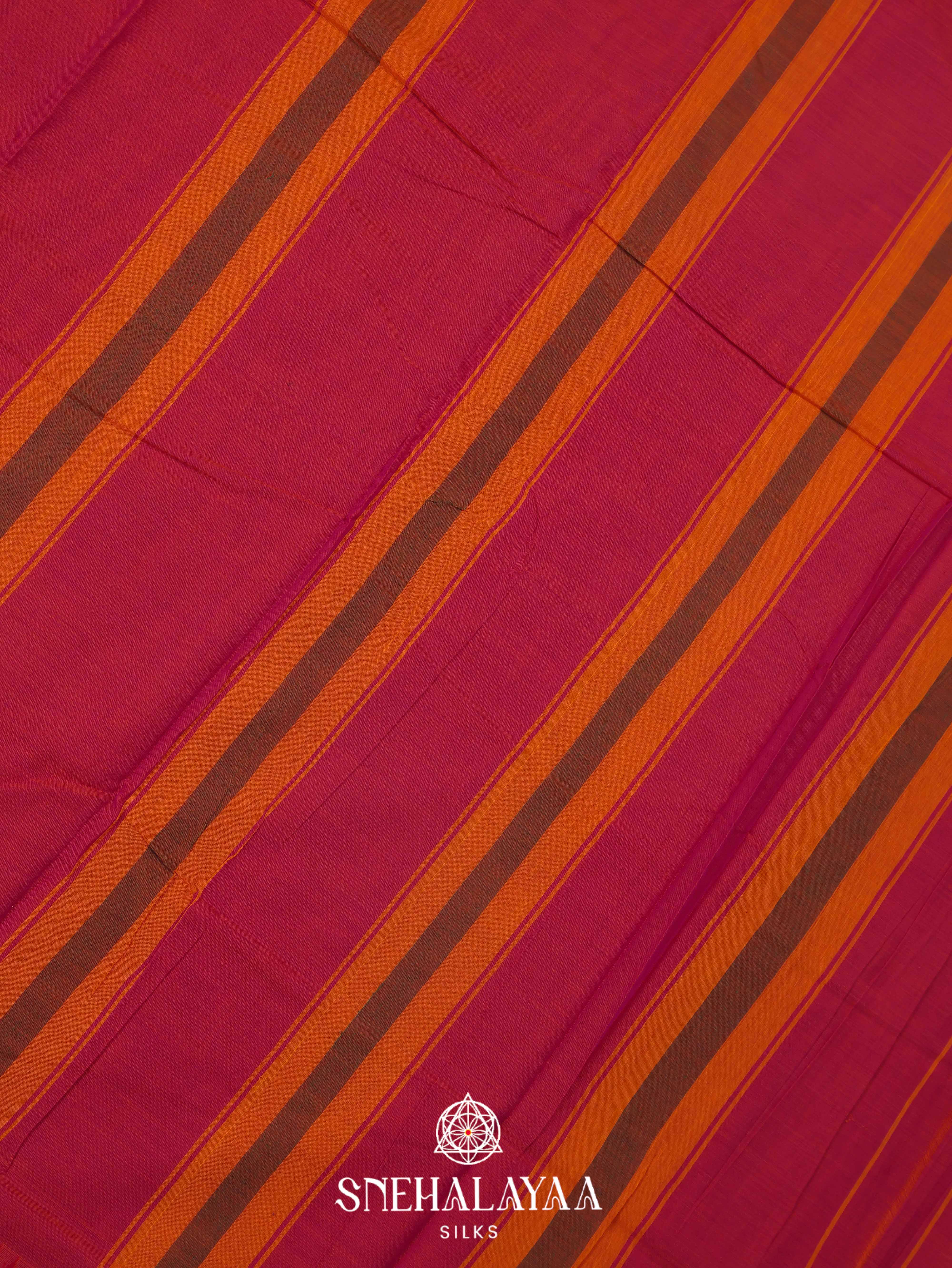 Red Narayanpet Cotton Saree
