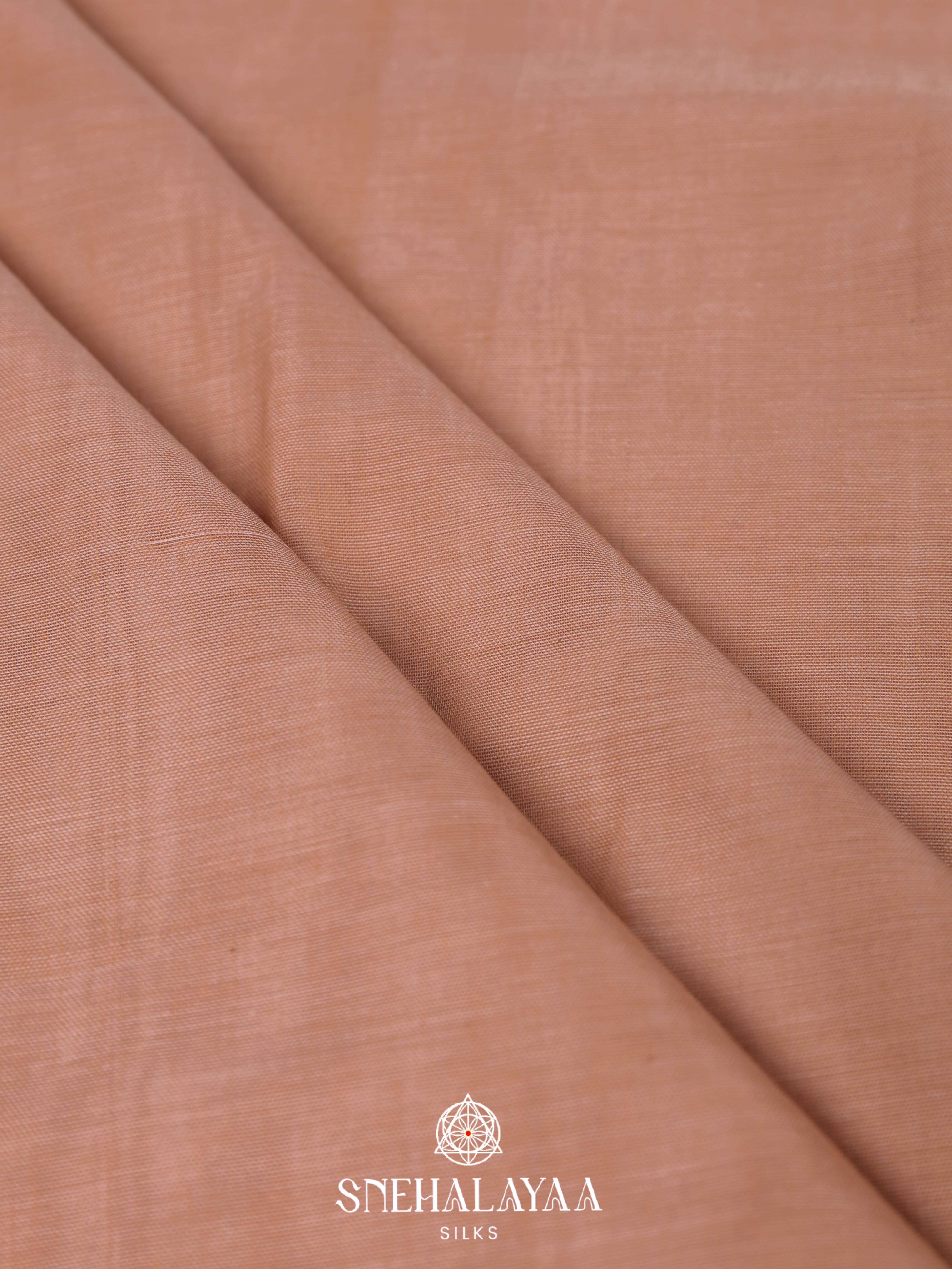Cream Narayanpet Cotton Saree