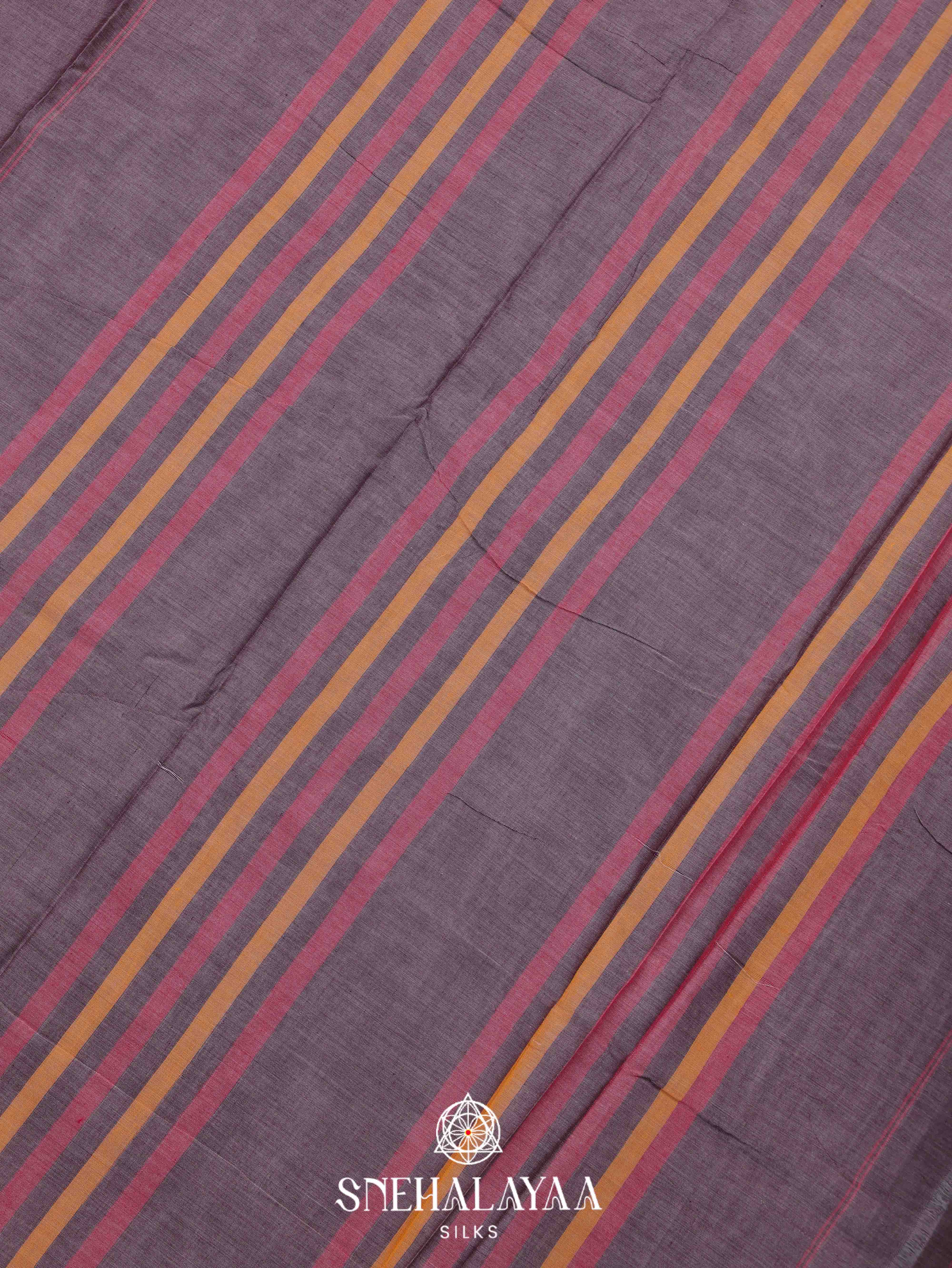 Grey Narayanpet Cotton Saree