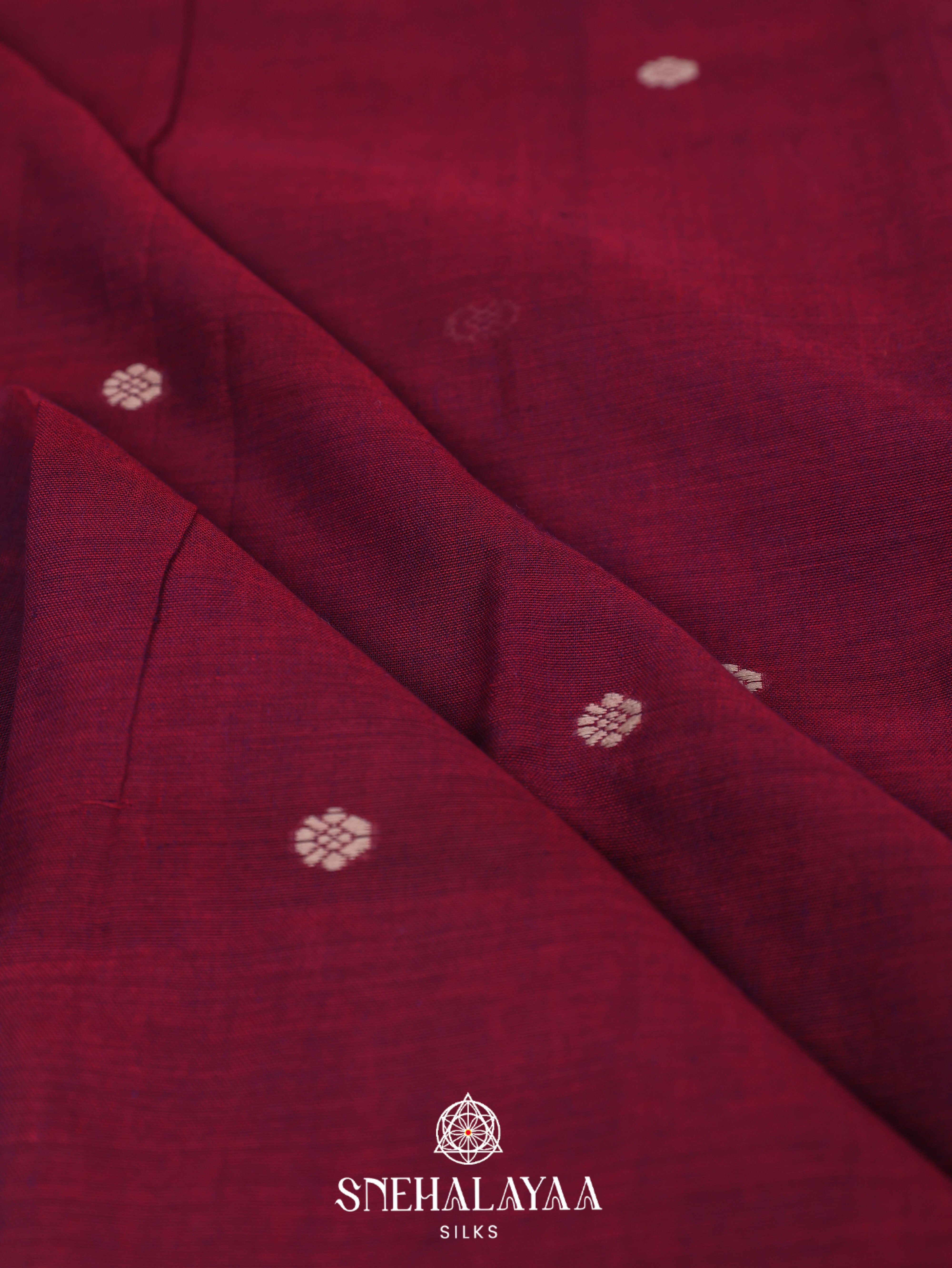 Maroon Narayanpet Cotton Saree
