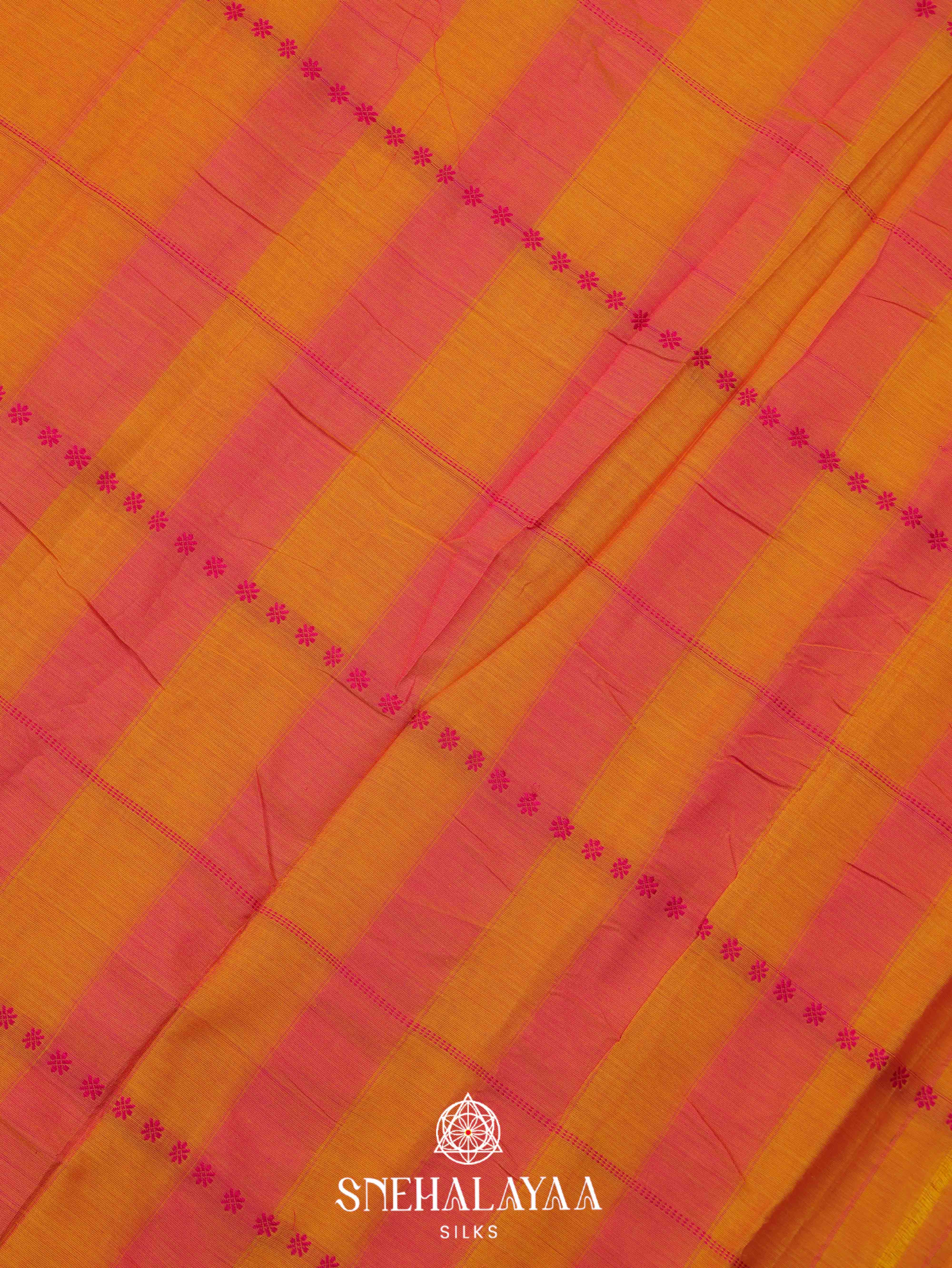 Mango Yellow Narayanpet Cotton Saree