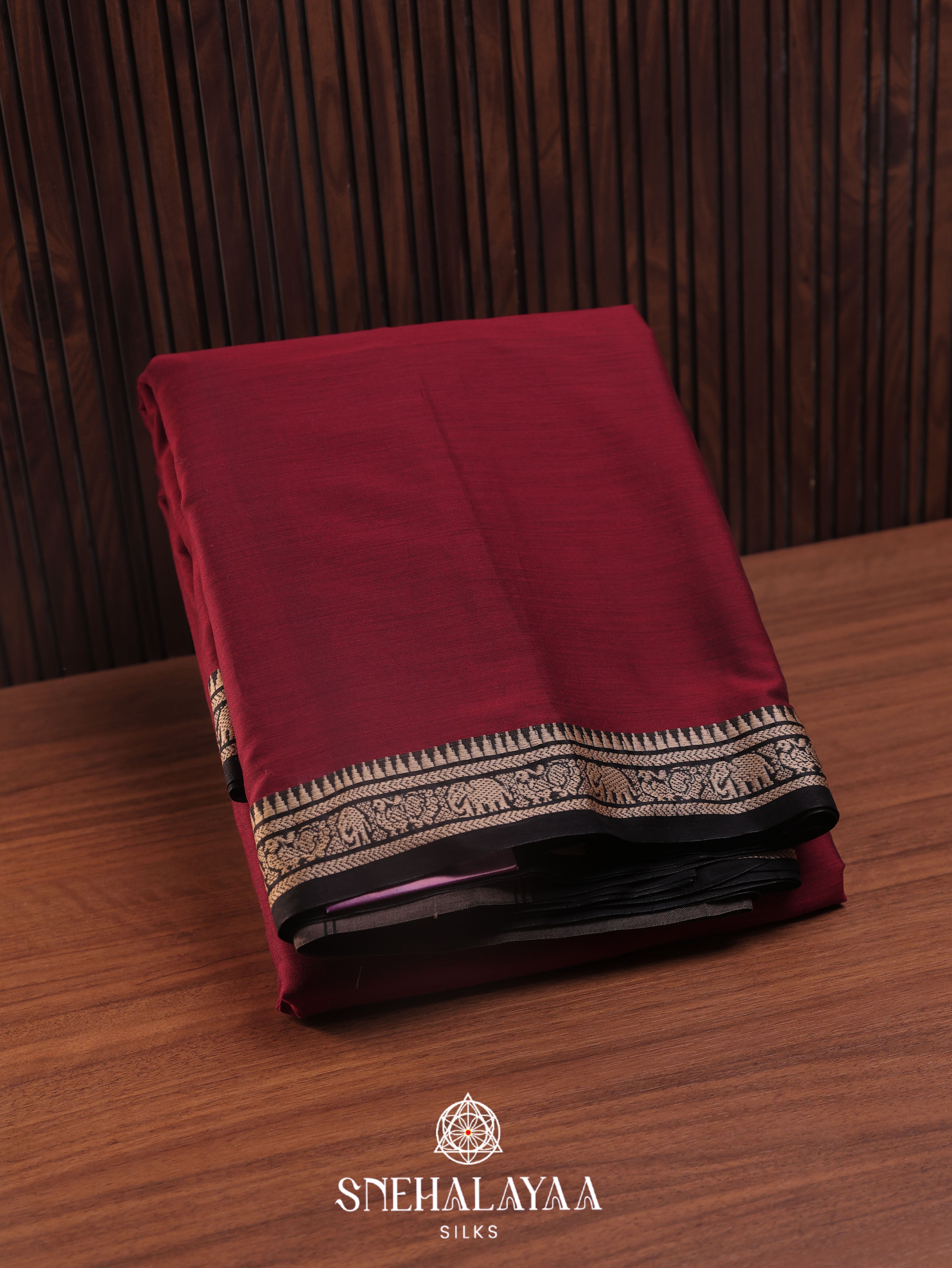 Maroon Narayanpet Cotton Saree