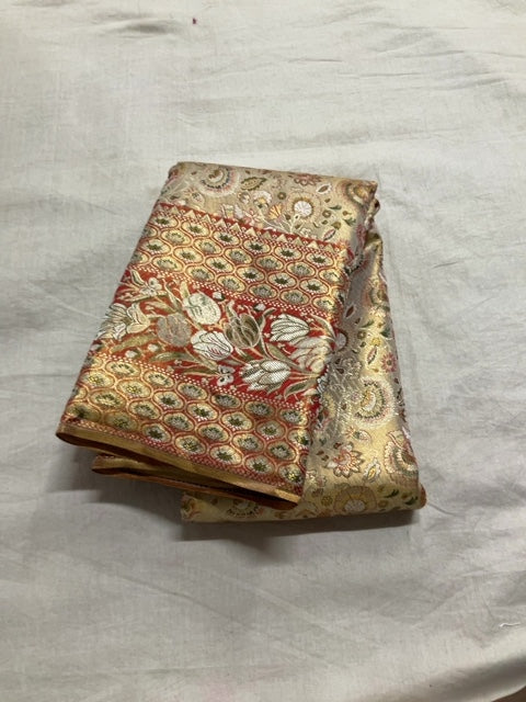 Cream Tissue Kanjivaram Silk Saree