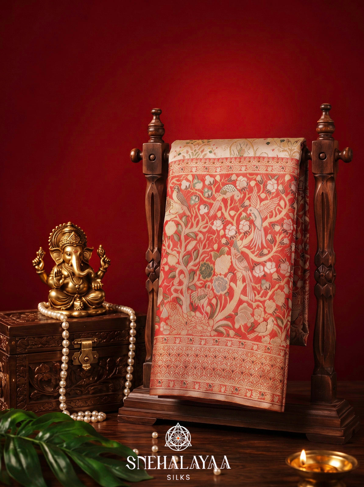 Cream Tissue Kanjivaram Silk Saree