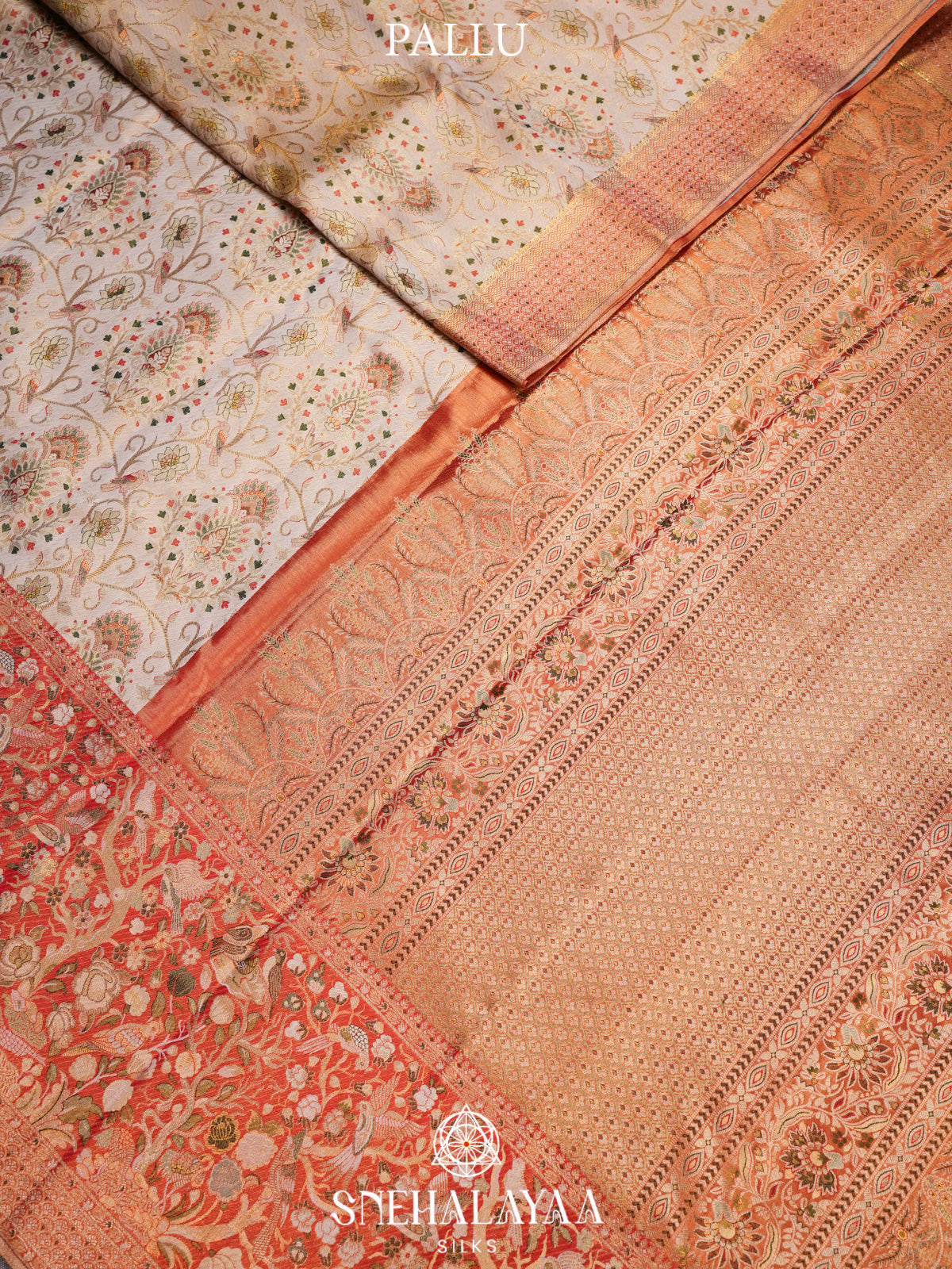 Cream Tissue Kanjivaram Silk Saree