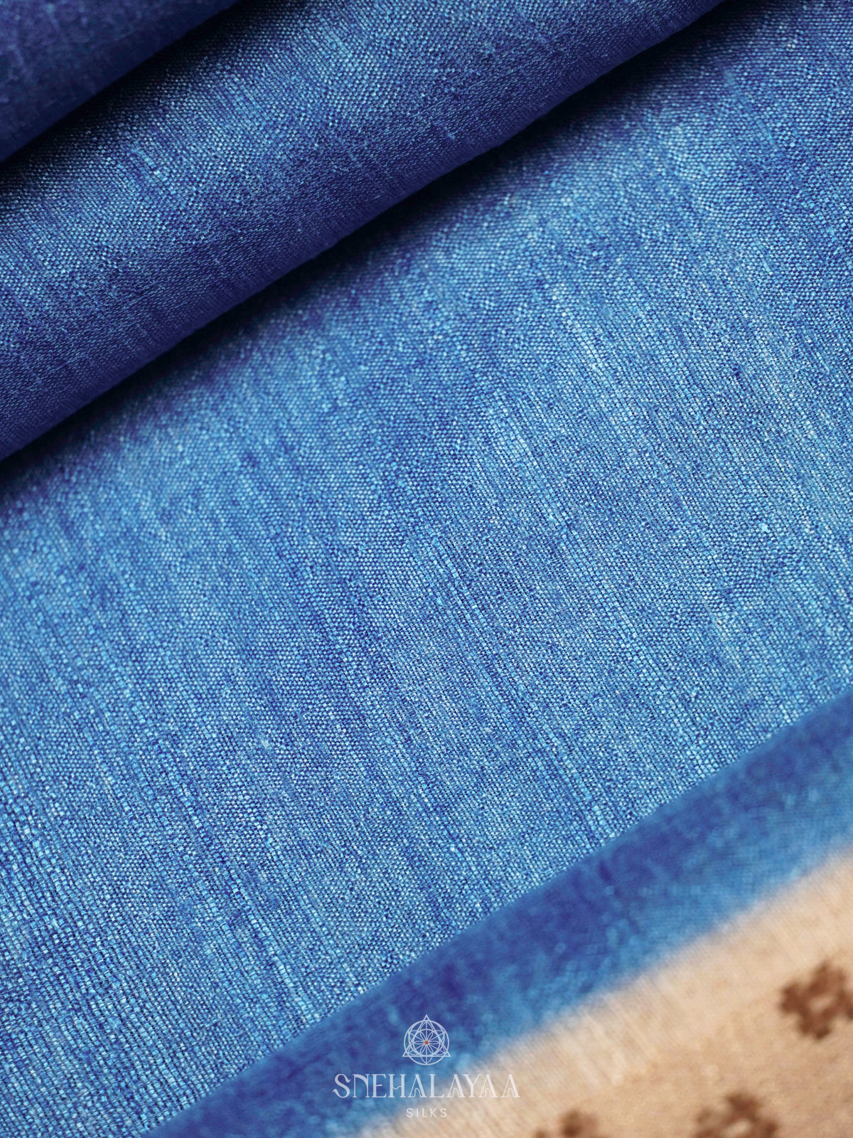 Blue Tussar Saree