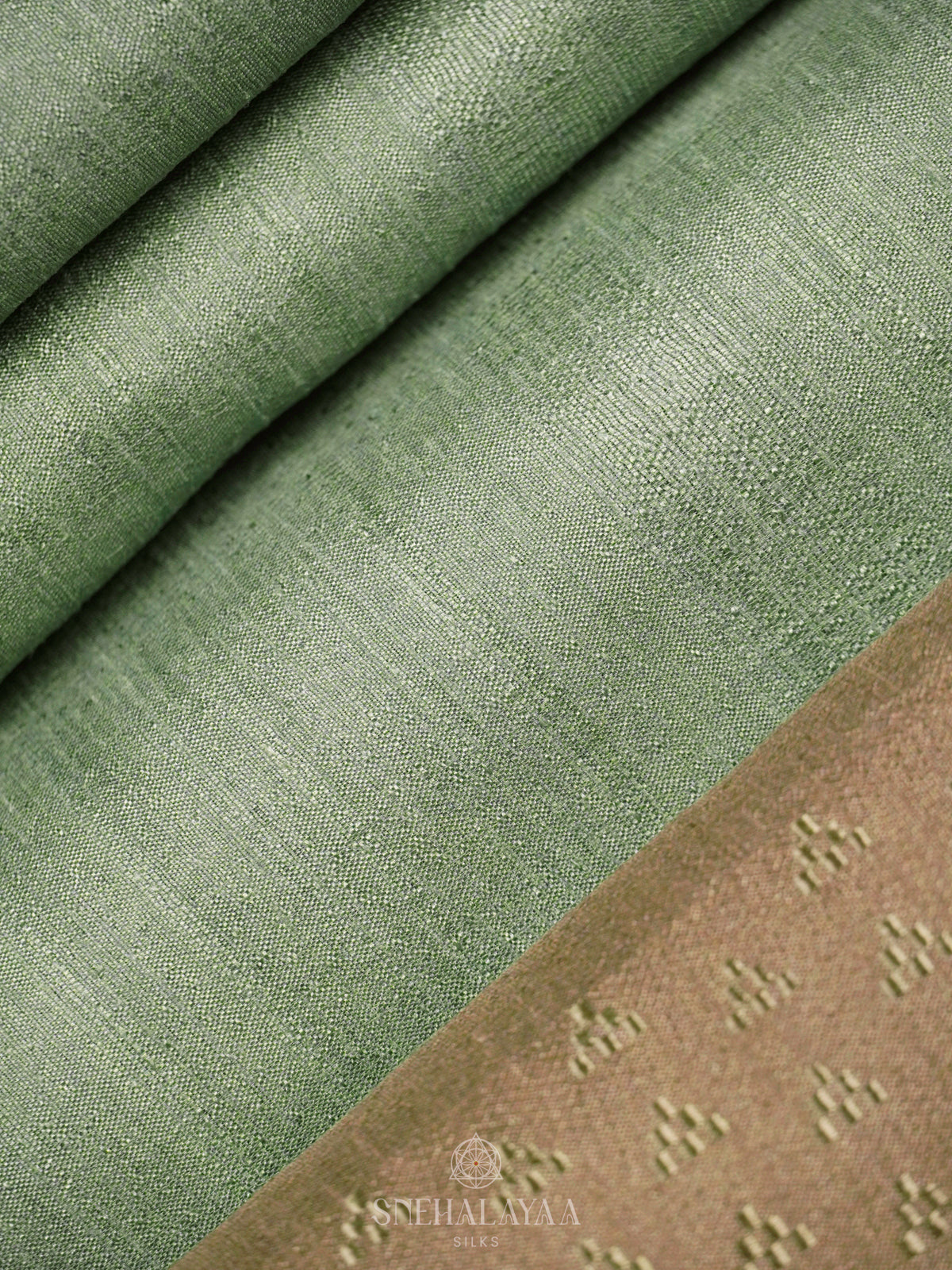 Mint Green Tussar Saree