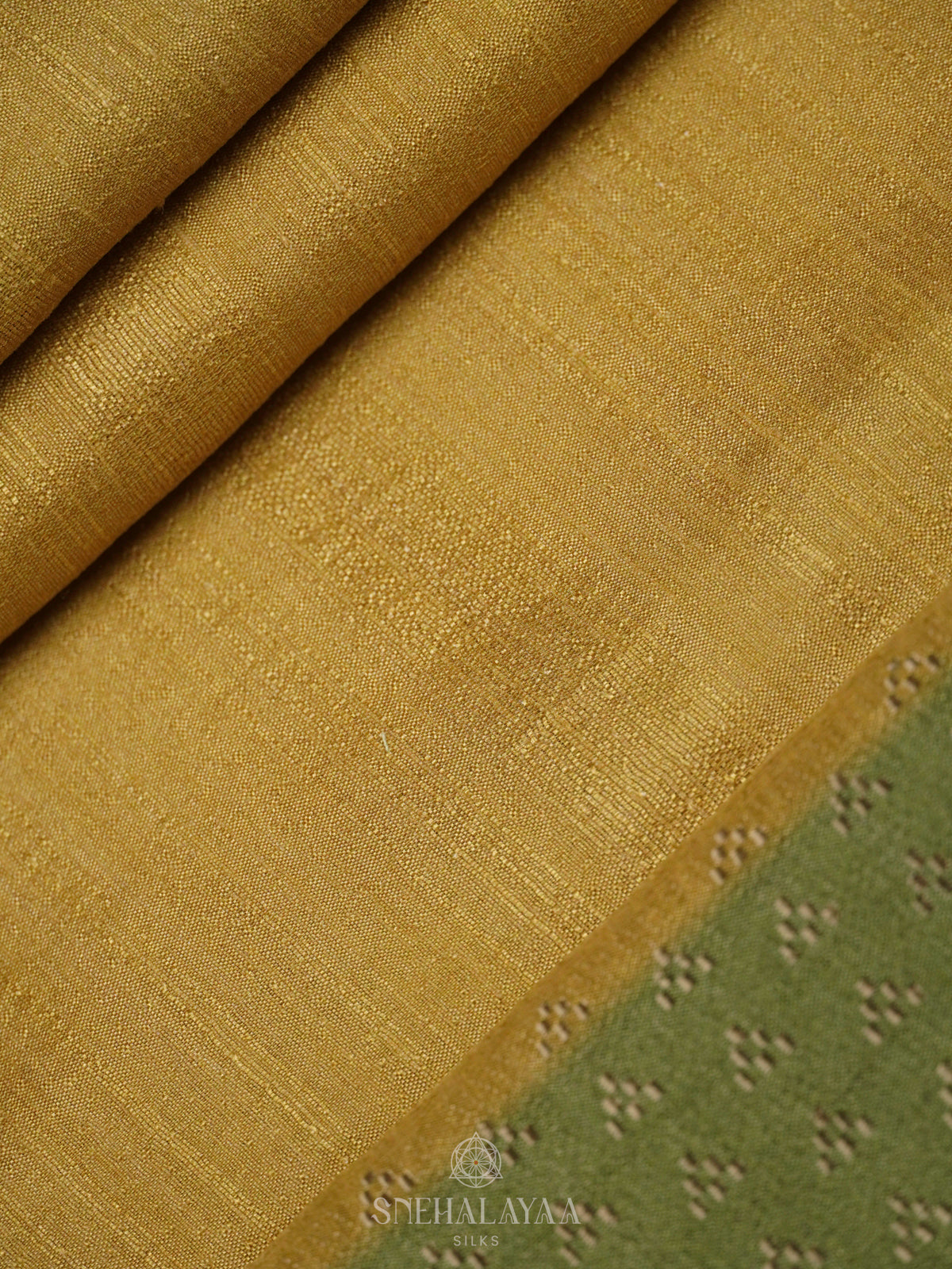 Yellow Tussar Saree