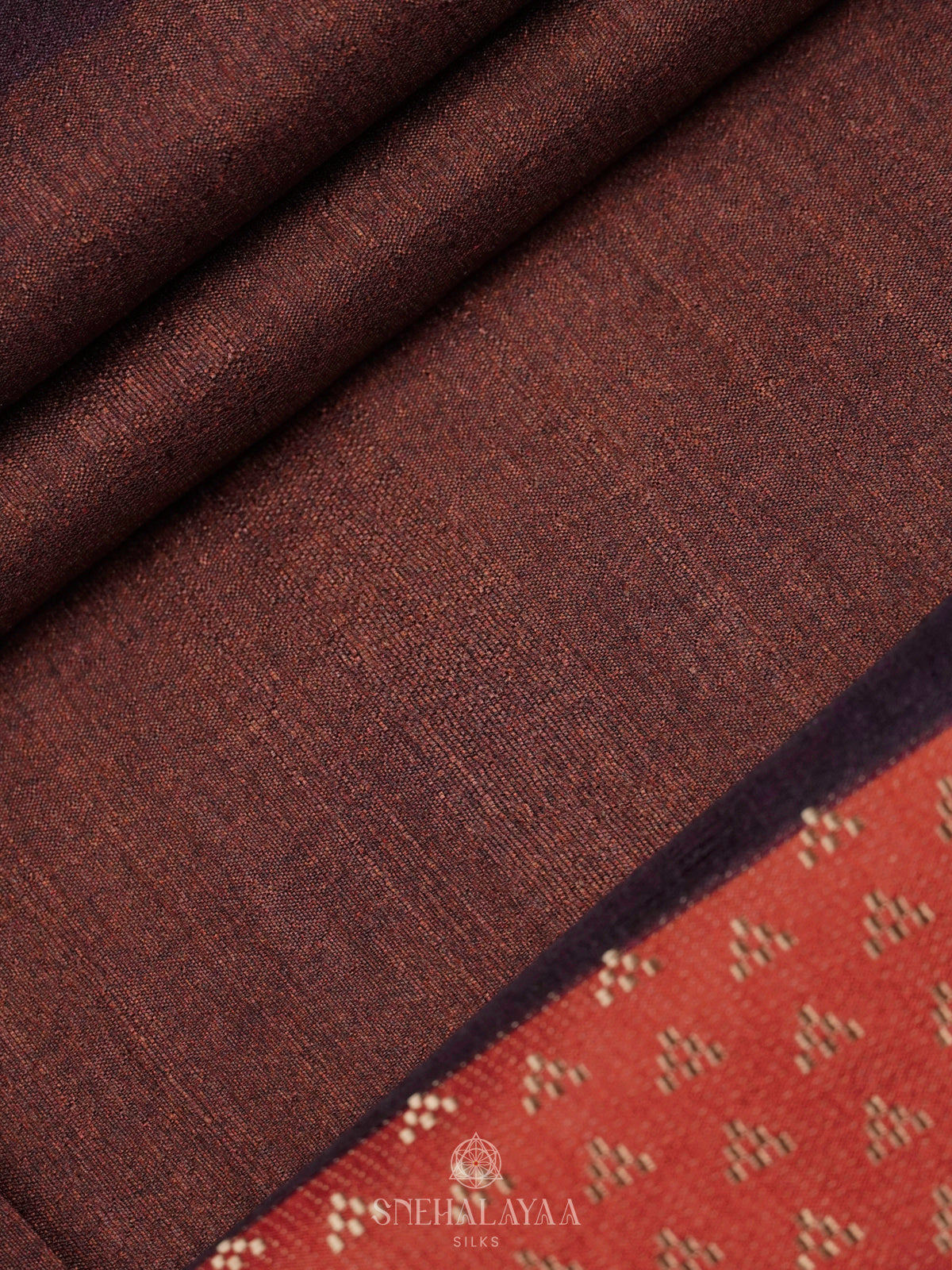 Brown Tussar Saree