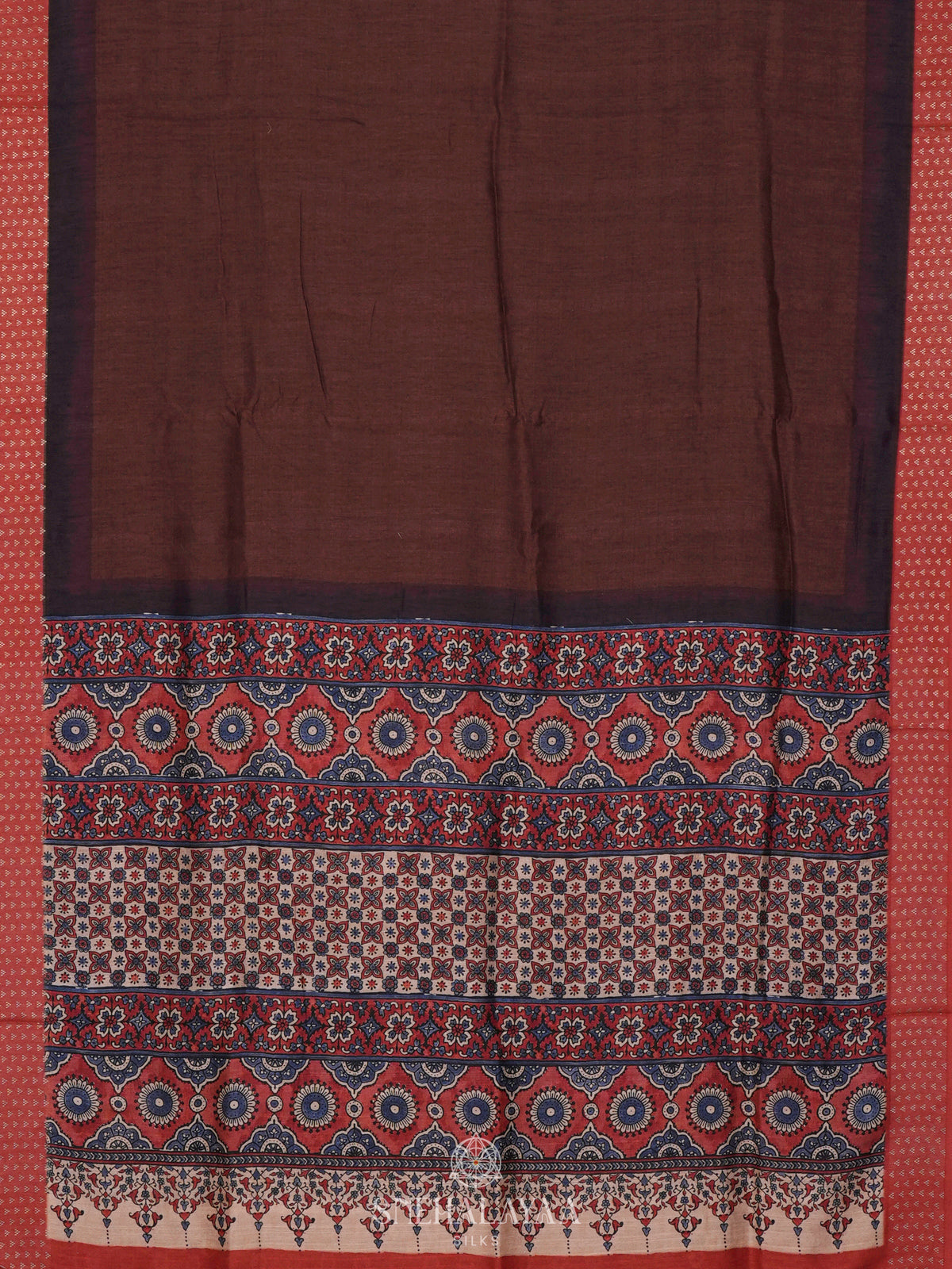 Brown Tussar Saree