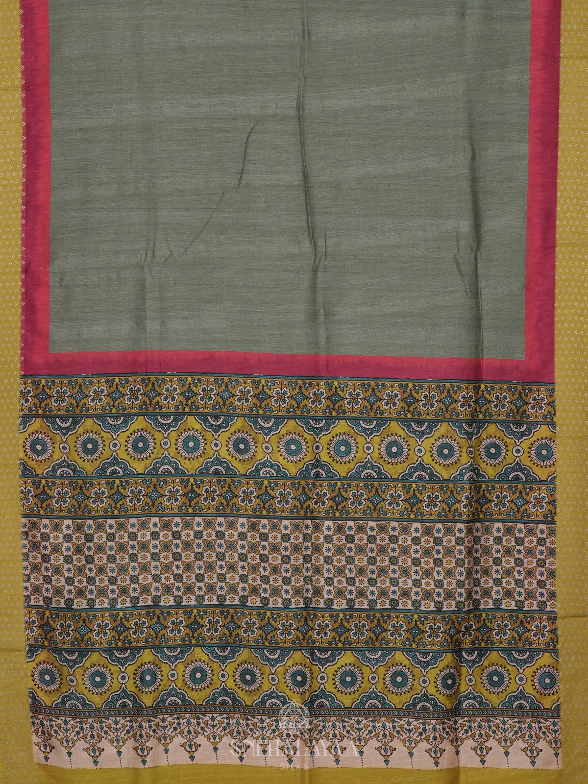 Green Tussar Saree